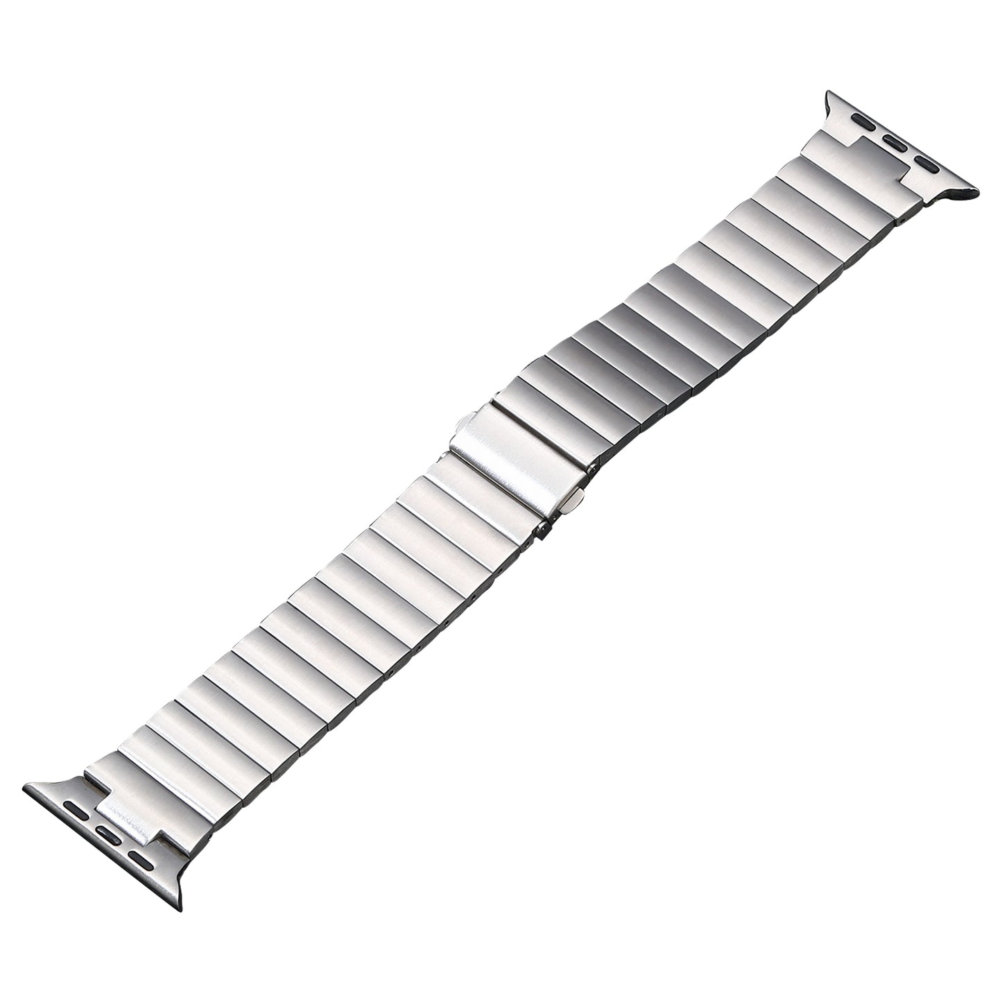 for Apple Watch Ultra 49mm / Series 8 / 7 45mm / 4 / 5 / 6 / SE / SE (2022) 44mm / Series 1 / 2 / 3 42mm Stainless Steel Watch Strap Replace Wrist Band - Silver