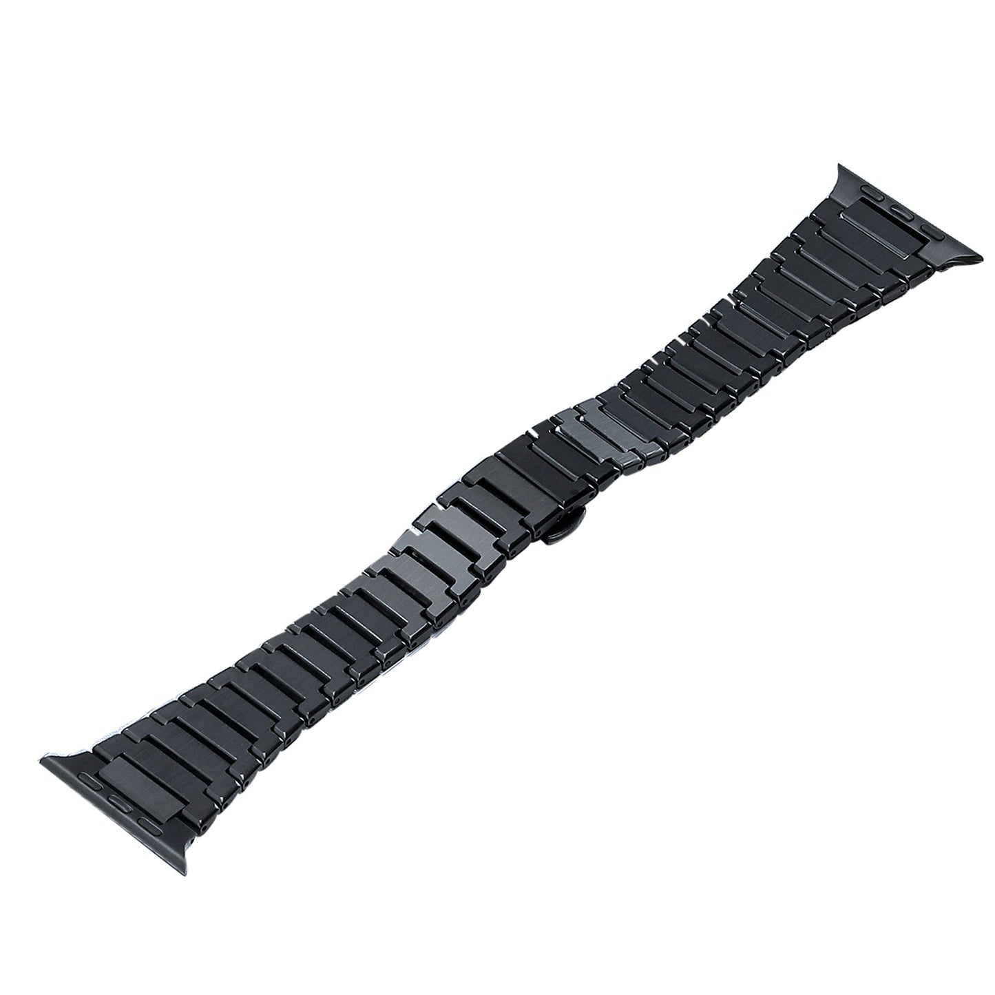 Uniqkart for Apple Watch Series 8 / 7 41mm / 6 5 4 SE (2022) SE 40mm / 3 2 1 38mm Replacement Watch Band Titanium Steel Strap - Black