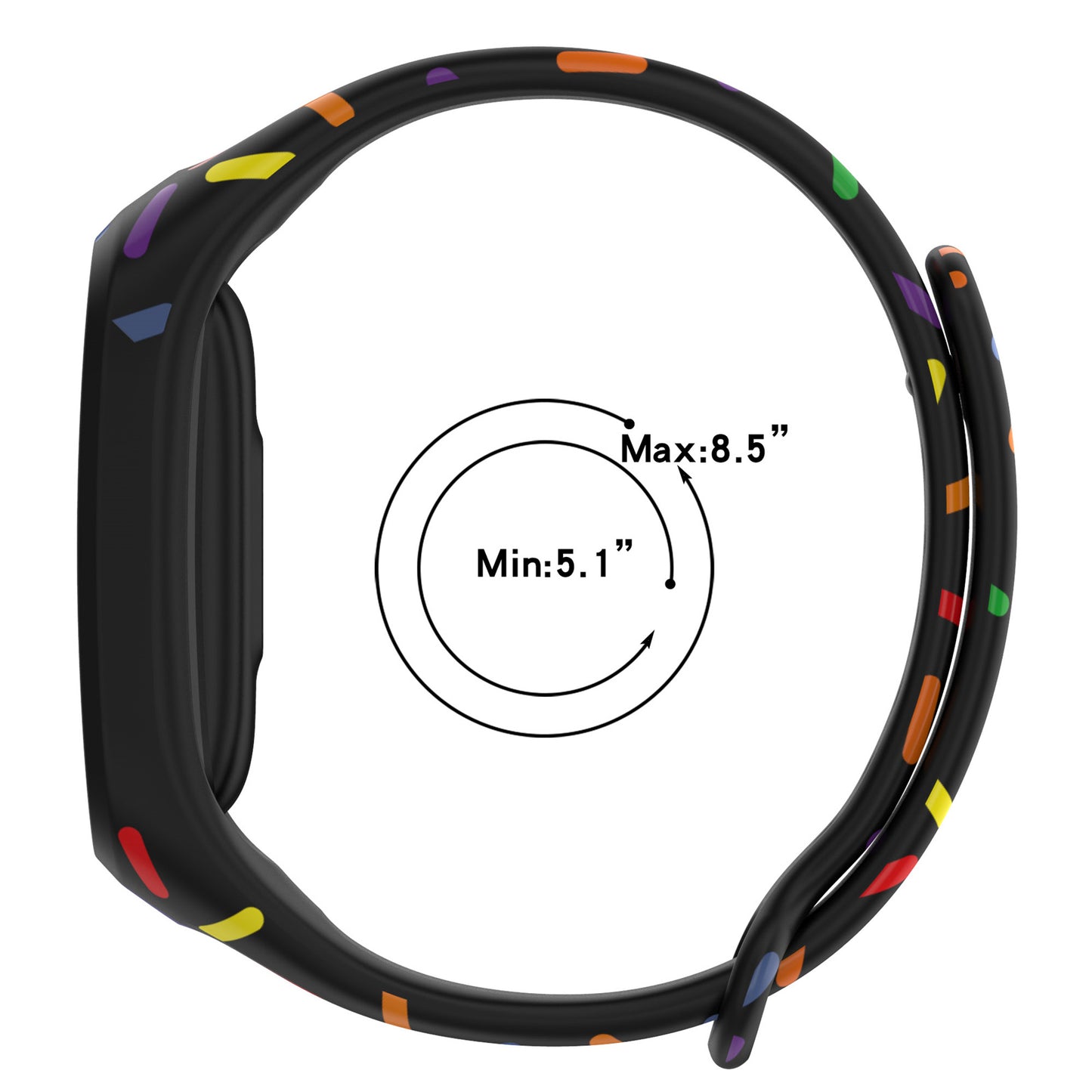 Uniqkart for Oppo Band Integrated Silicone Strap Watch Case Colorful Spotted Wrist Band - Midnight Blue