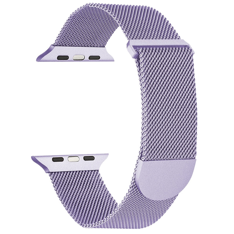 Uniqkart for Apple Watch Series 8 7 41mm / 6 5 4 SE (2022) SE 40mm / 3 2 1 38mm Milanese Watch Strap Magnetic Metal Watchband - Light Purple