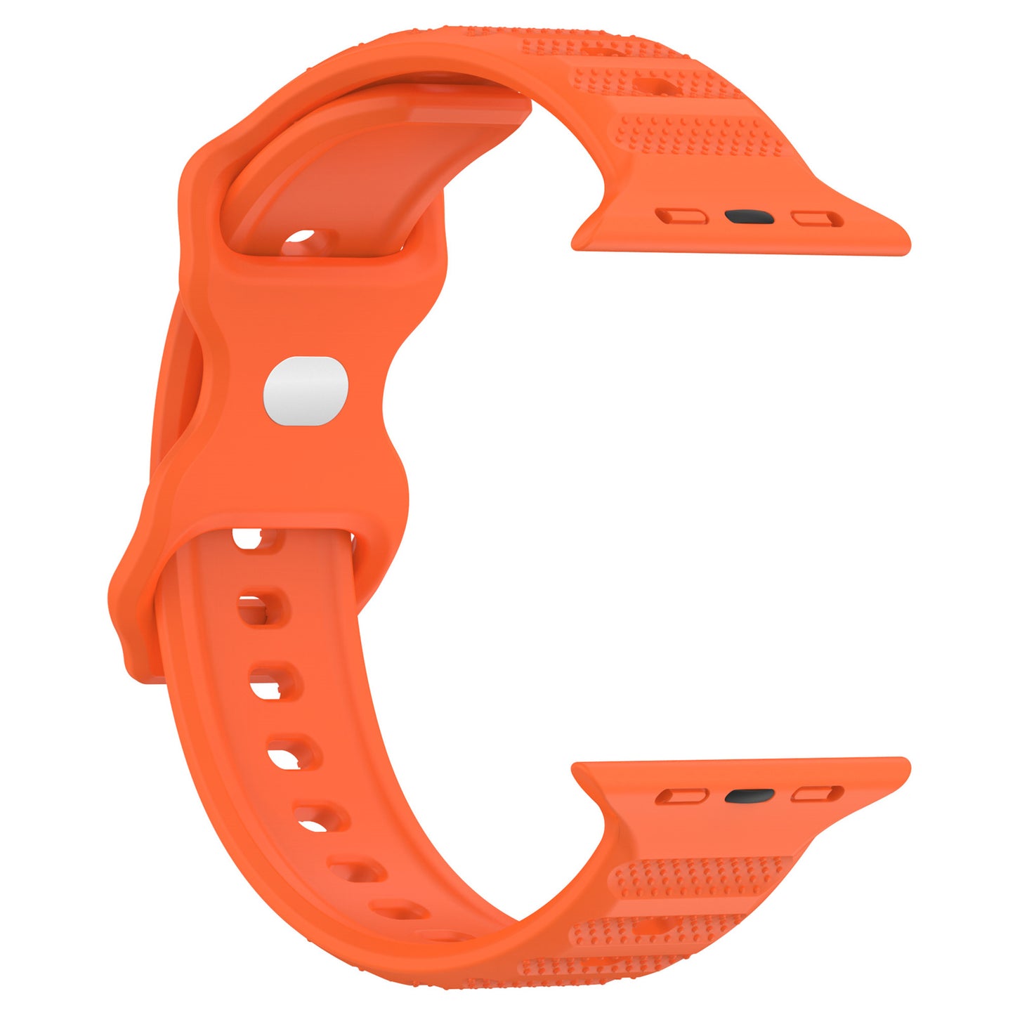 Uniqkart for Apple Watch Ultra 49mm / Series 8 7 45mm / 6 5 4 SE (2022) SE 44mm / 3 2 1 42mm Dot Surface Watch Strap Silicone Watchband - Orange