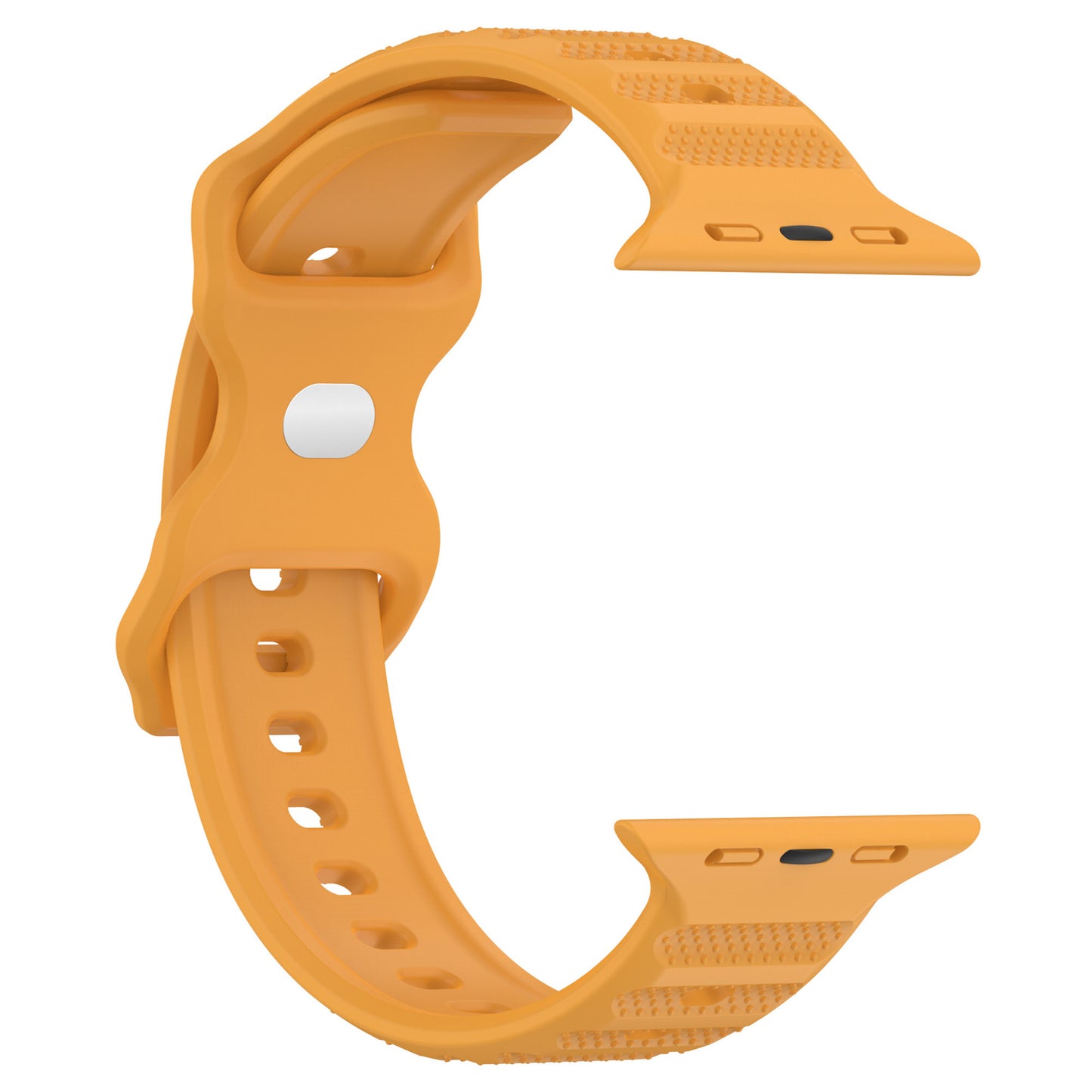 Uniqkart for Apple Watch Ultra 49mm / Series 8 7 45mm / 6 5 4 SE (2022) SE 44mm / 3 2 1 42mm Dot Surface Watch Strap Silicone Watchband - Yellow