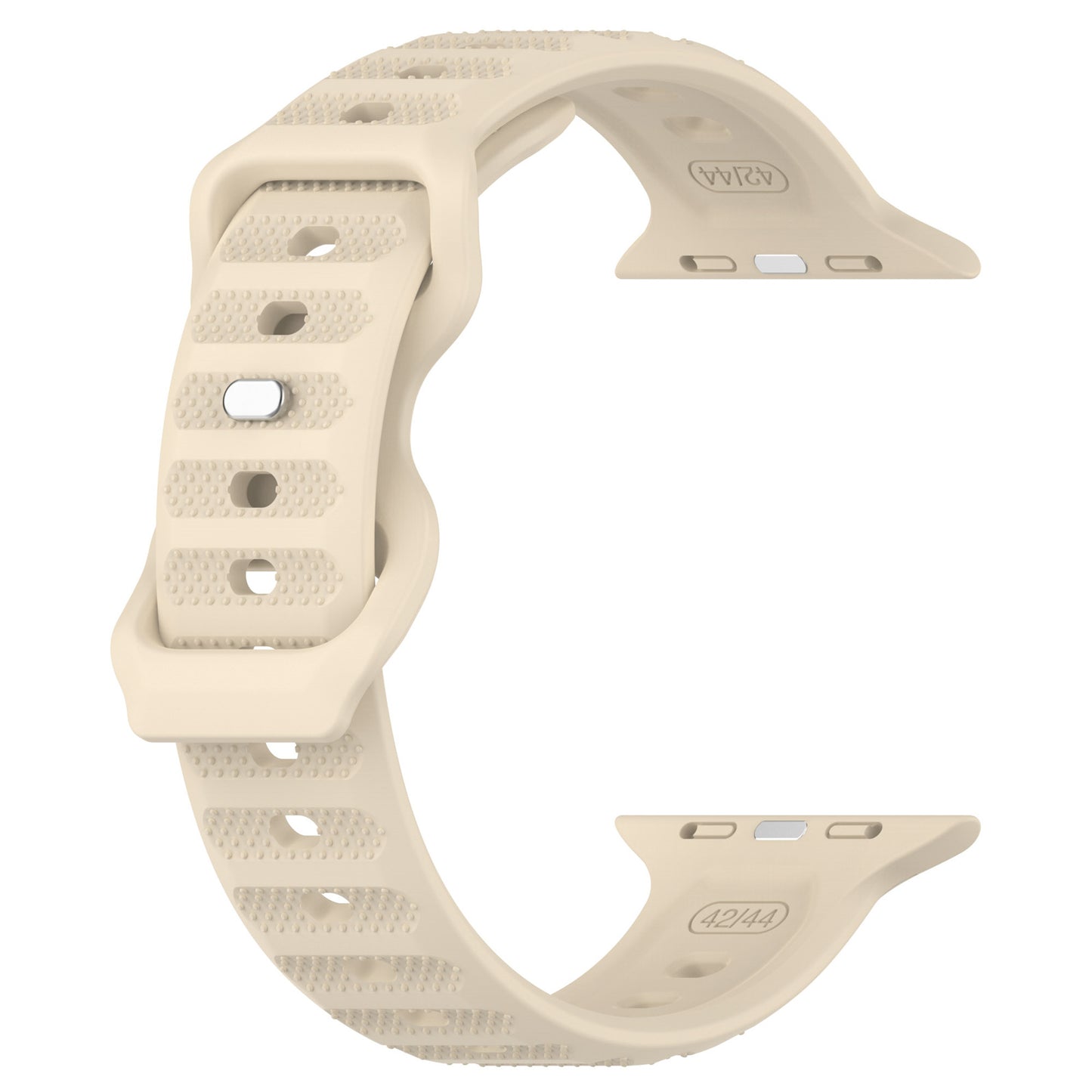 Uniqkart for Apple Watch Ultra 49mm / Series 8 7 45mm / 6 5 4 SE (2022) SE 44mm / 3 2 1 42mm Dot Surface Watch Strap Silicone Watchband - Khaki