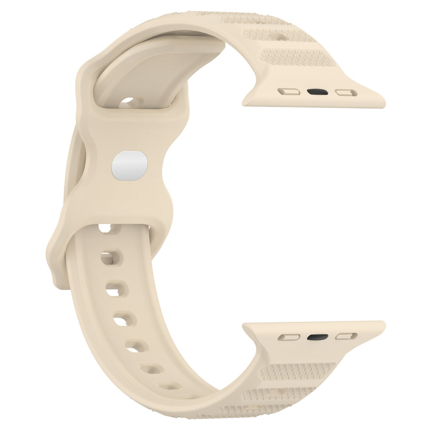 Uniqkart for Apple Watch Ultra 49mm / Series 8 7 45mm / 6 5 4 SE (2022) SE 44mm / 3 2 1 42mm Dot Surface Watch Strap Silicone Watchband - Khaki