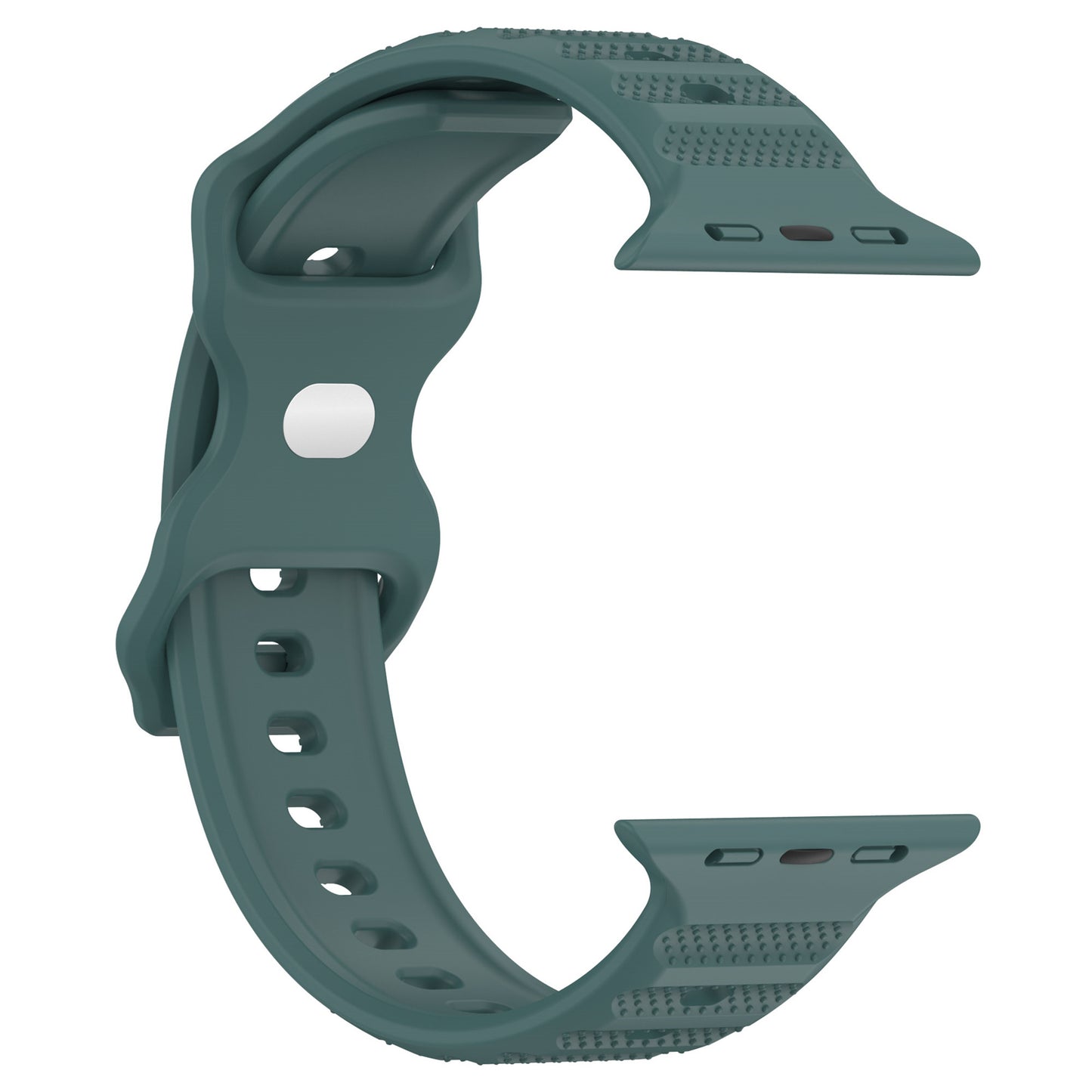 Uniqkart for Apple Watch Series 8 7 41mm / 6 5 4 SE (2022) SE 40mm / 3 2 1 38mm Silicone Watch Strap Dot Surface Watch Band - Green
