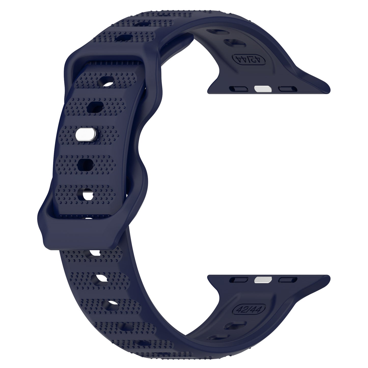 Uniqkart for Apple Watch Series 8 7 41mm / 6 5 4 SE (2022) SE 40mm / 3 2 1 38mm Silicone Watch Strap Dot Surface Watch Band - Midnight Blue