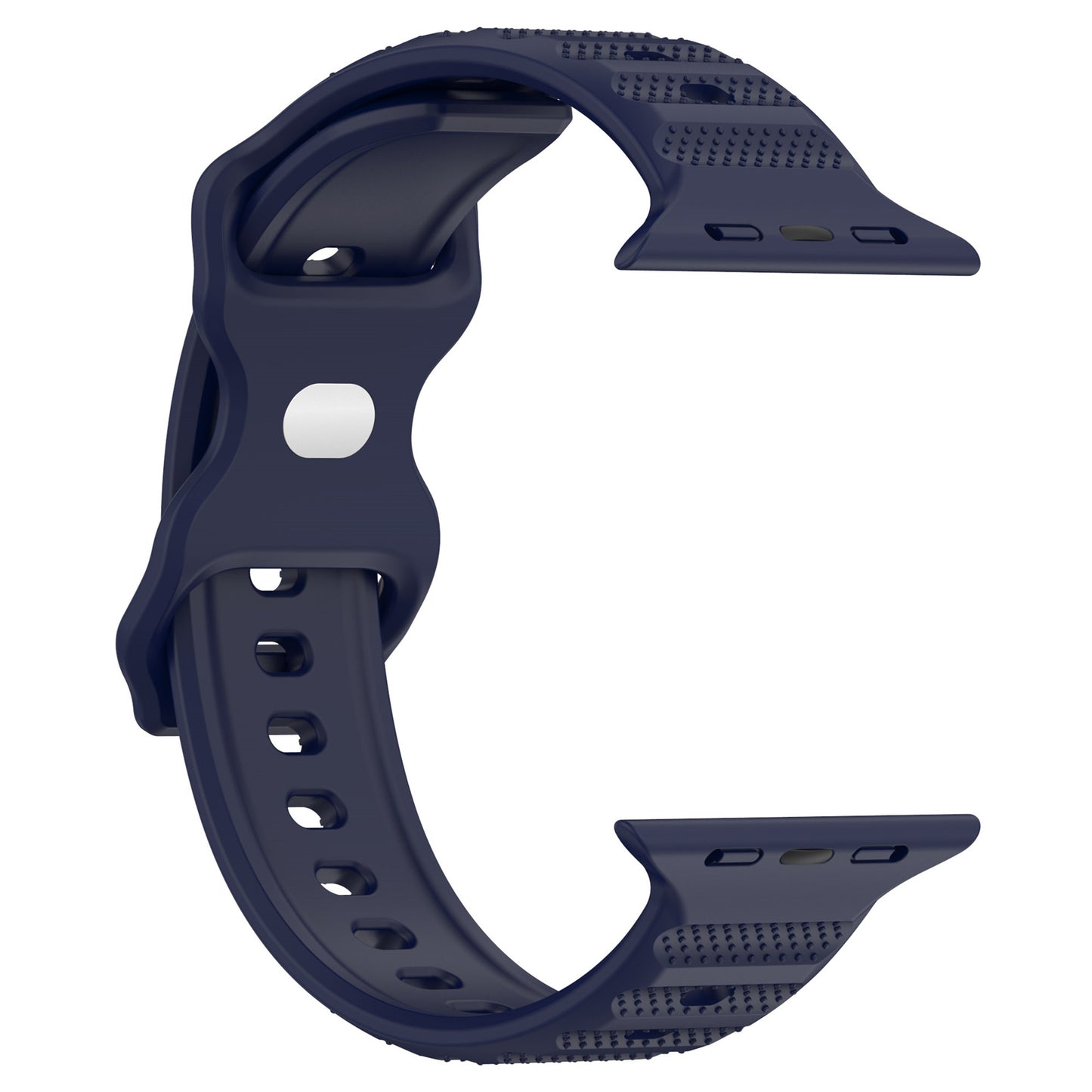 Uniqkart for Apple Watch Series 8 7 41mm / 6 5 4 SE (2022) SE 40mm / 3 2 1 38mm Silicone Watch Strap Dot Surface Watch Band - Midnight Blue