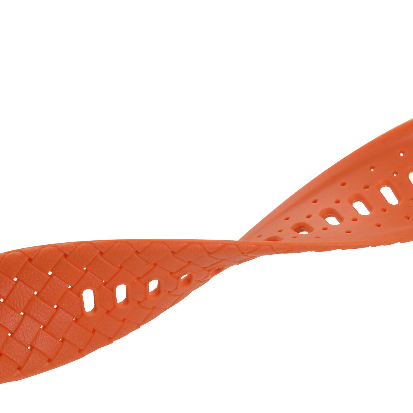 Uniqkart for Apple Watch Series 8 / 7 45mm Woven Texture TPU Watchband Integral Watch Strap with Case - Orange