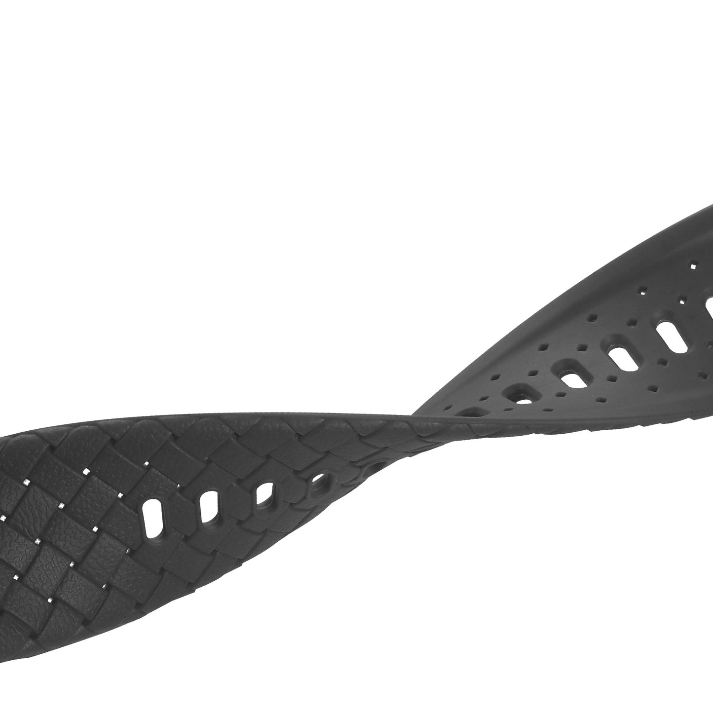 Uniqkart for Apple Watch Series 8 / 7 45mm Woven Texture TPU Watchband Integral Watch Strap with Case - Black