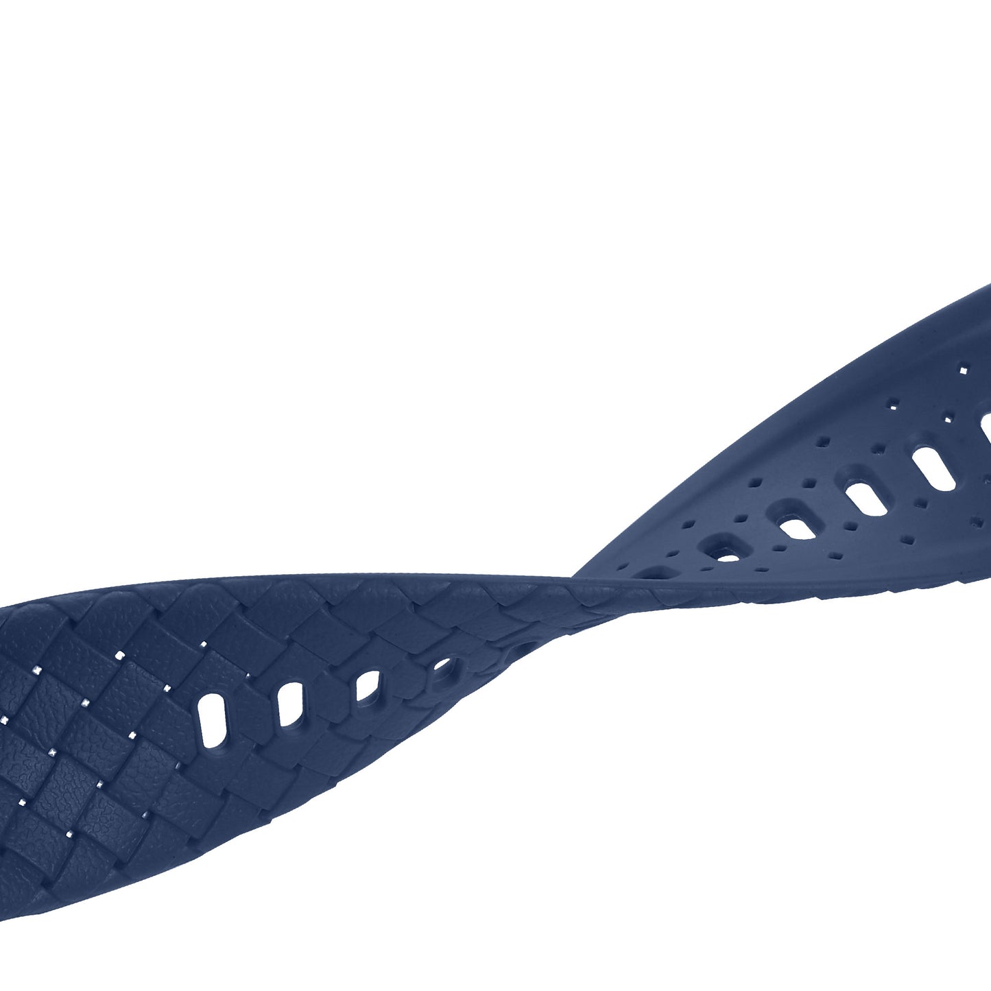 Uniqkart for Apple Watch Series 8 / 7 41mm Woven Texture TPU Wrist Band Integrated Watch Strap with Case - Dark Blue