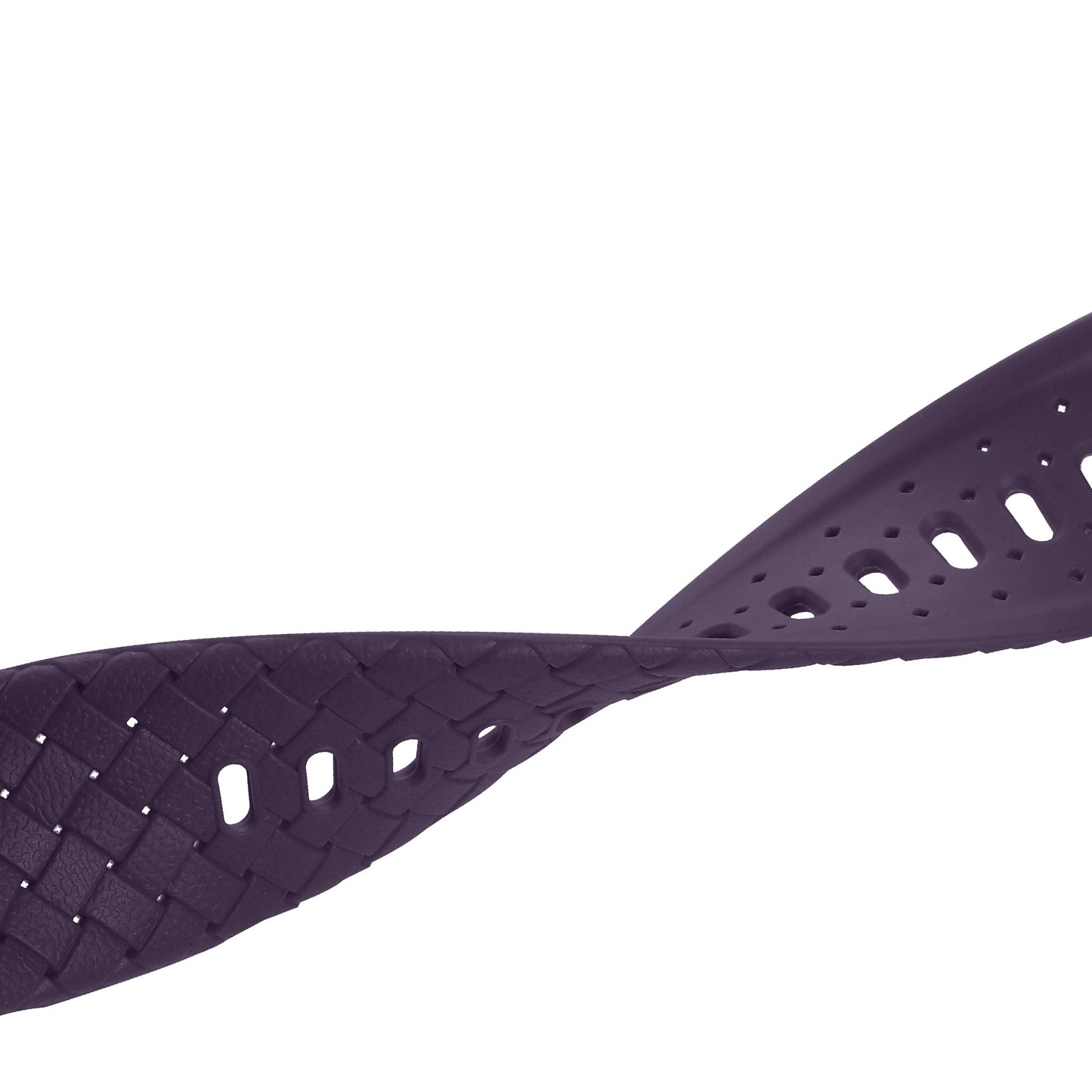 Uniqkart for Apple Watch Series 8 / 7 41mm Woven Texture TPU Wrist Band Integrated Watch Strap with Case - Dark Purple