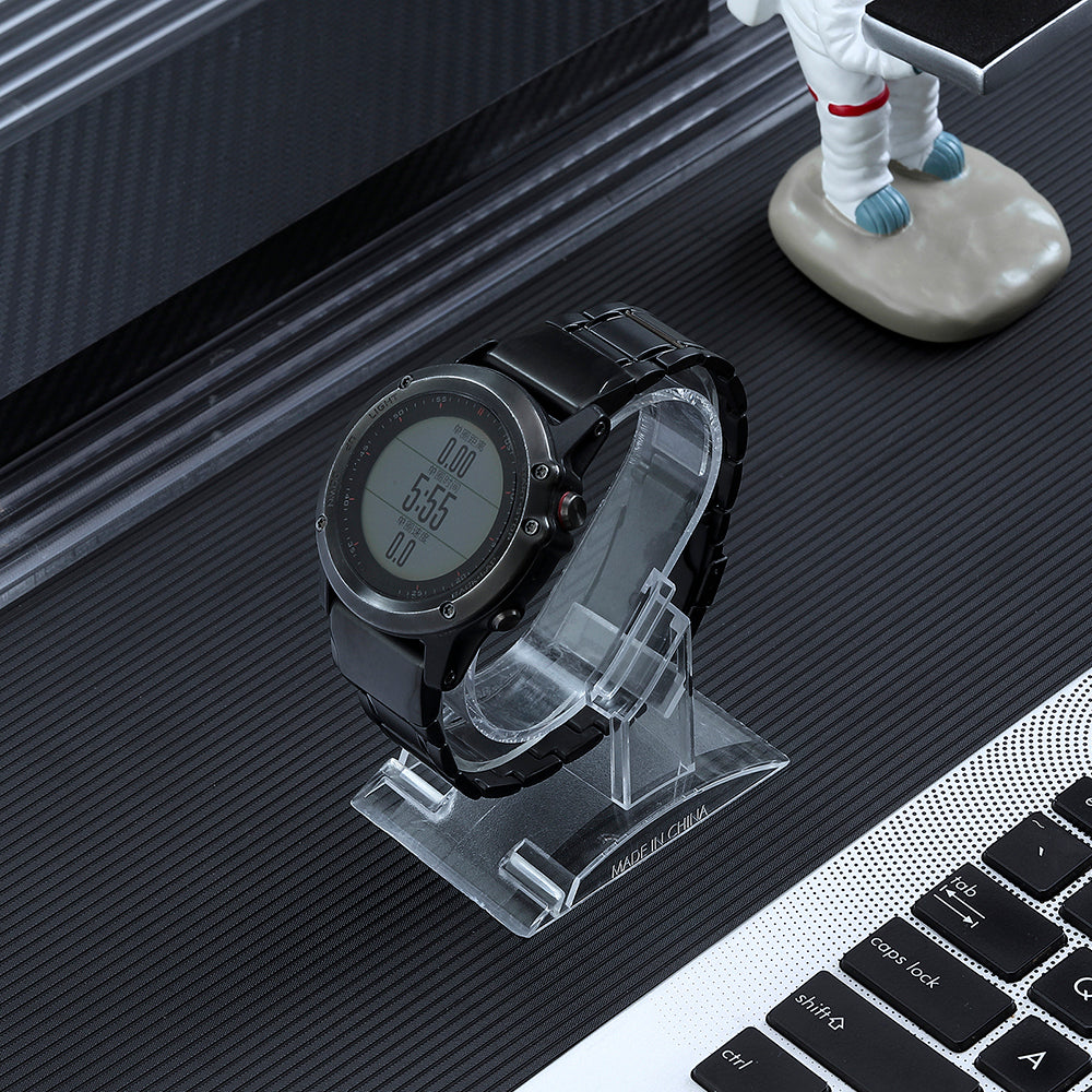 Quick Release Watch Band for Garmin Tactix 7 Pro / Fenix 7X / 6X Pro , 26mm 5 Beads Titanium Steel Watch Strap - Black