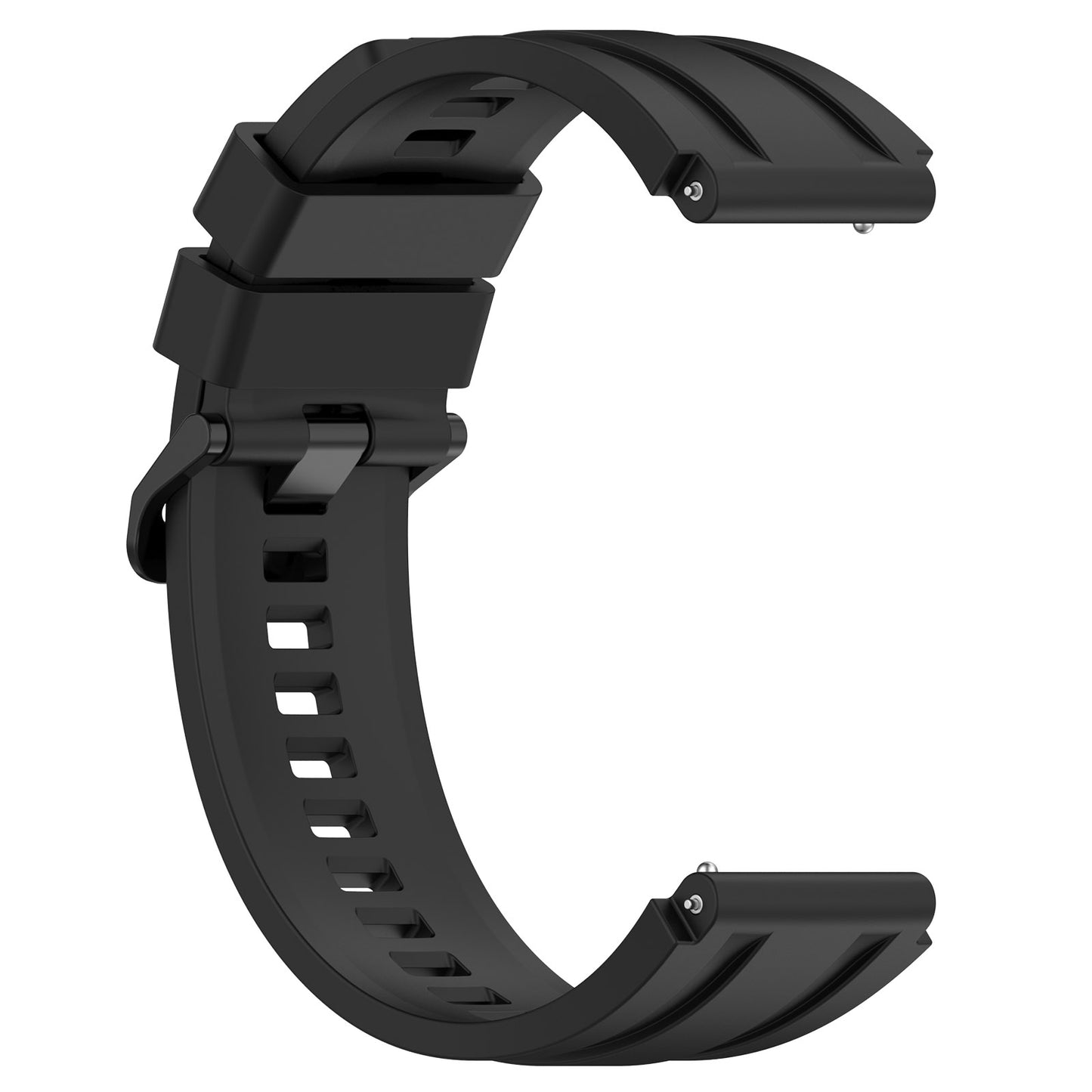 Silicone Watch Bands for Huawei Watch Ultimate , 22mm Replacement Strap Bracelet with Extension Strap - Black