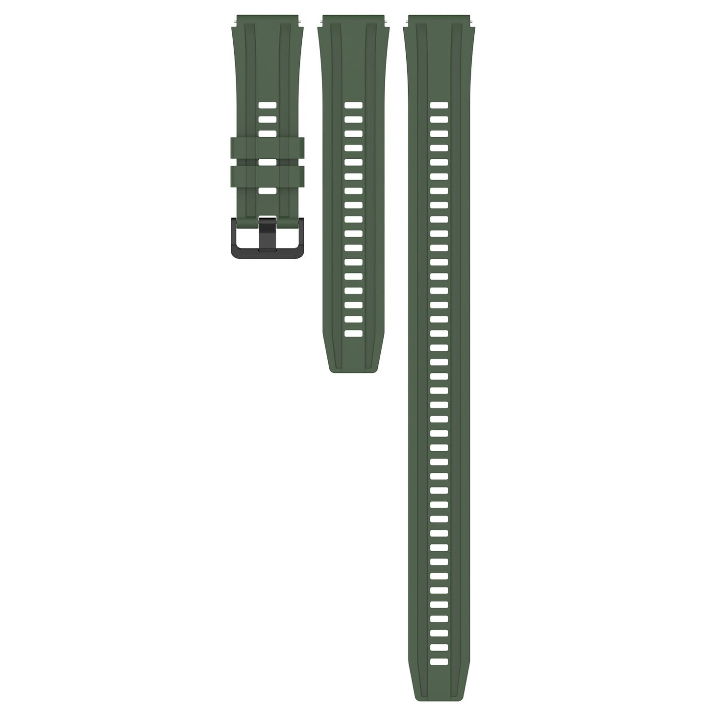 Silicone Watch Bands for Huawei Watch Ultimate , 22mm Replacement Strap Bracelet with Extension Strap - Dark Green