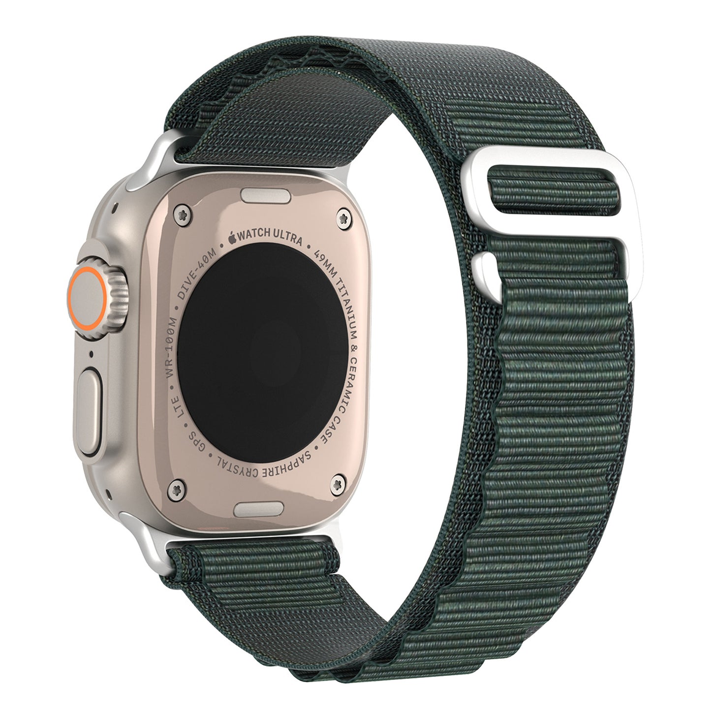 DUX DUCIS GS Series for Apple Watch Ultra 49mm / Series 8 7 45mm / 6 5 4 SE (2022) SE 44mm / 3 2 1 42mm Polyester Strap Replacement Watch Band - Green