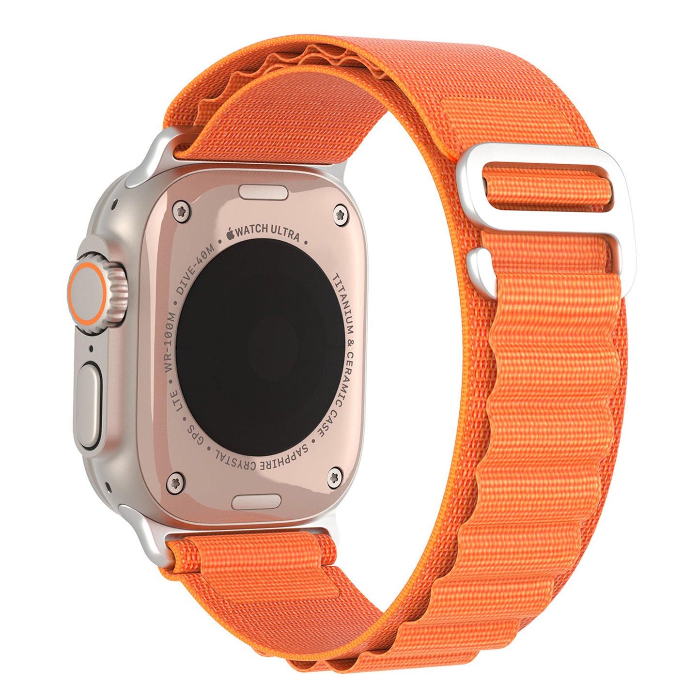 DUX DUCIS GS Series for Apple Watch Series 8 7 41mm / 6 5 4 SE (2022) SE 40mm / 3 2 1 38mm Polyester Watch Strap Replace Wrist Band - Orange