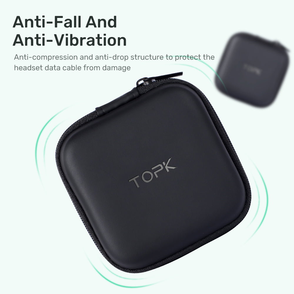 TOPK EVA Travel Case Storage Bag for Wireless Bluetooth Headphone