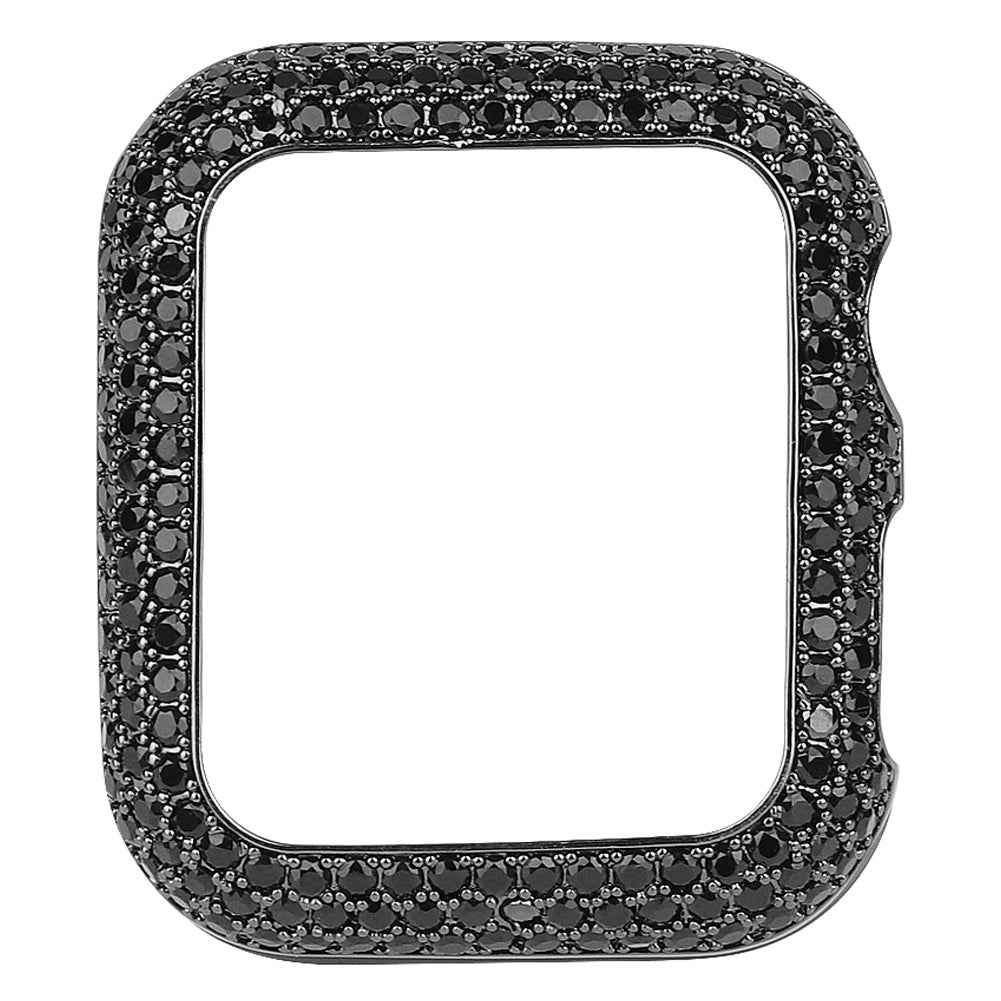 Zircon Decor Scratch-resistant Copper Watch Case Protective Cover for Apple Watch SE / SE (2022) 40mm / Series 6 / 5 / 4 40mm - Black