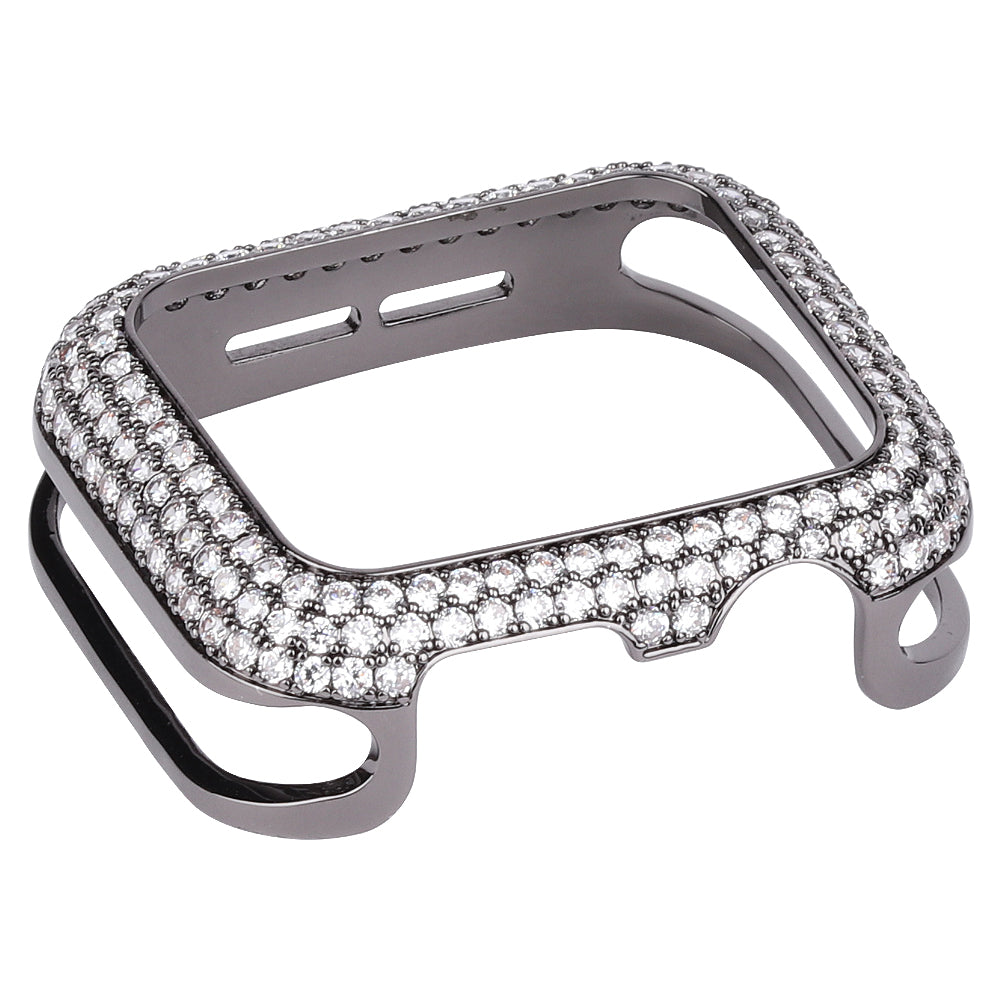 Zircon Decor Scratch-resistant Copper Watch Case Protective Cover for Apple Watch SE / SE (2022) 40mm / Series 6 / 5 / 4 40mm - Grey