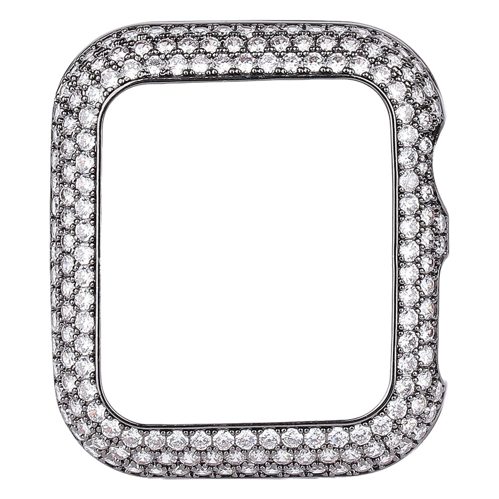 Zircon Decor Scratch-resistant Copper Watch Case Protective Cover for Apple Watch SE / SE (2022) 40mm / Series 6 / 5 / 4 40mm - Grey