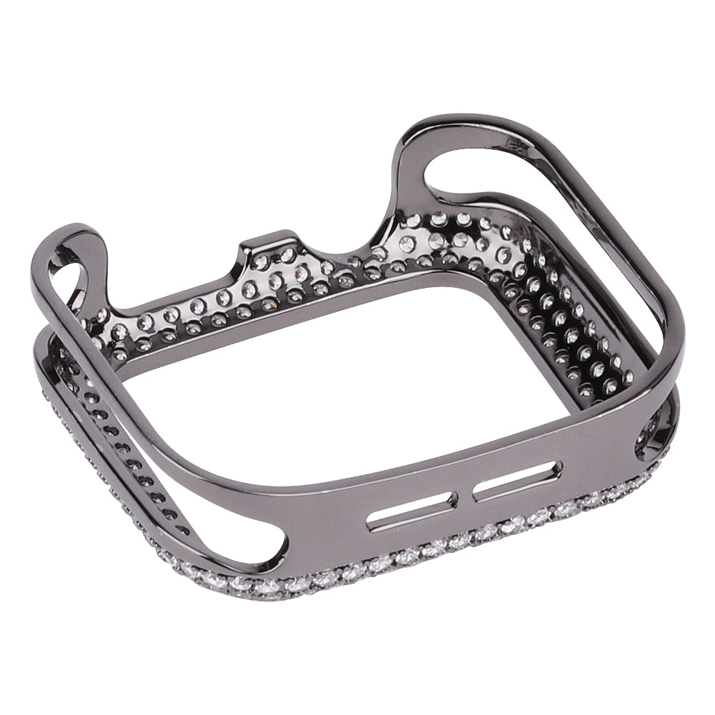 Zircon Decor Scratch-resistant Copper Watch Case Protective Cover for Apple Watch SE / SE (2022) 40mm / Series 6 / 5 / 4 40mm - Grey