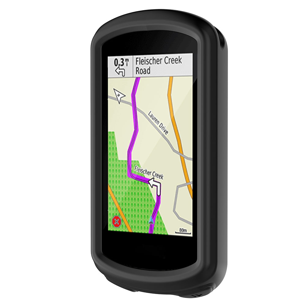 Uniqkart for Garmin Edge 1030 Plus/1030 Soft Silicone Case Bike GPS Computer Protective Cover - Black