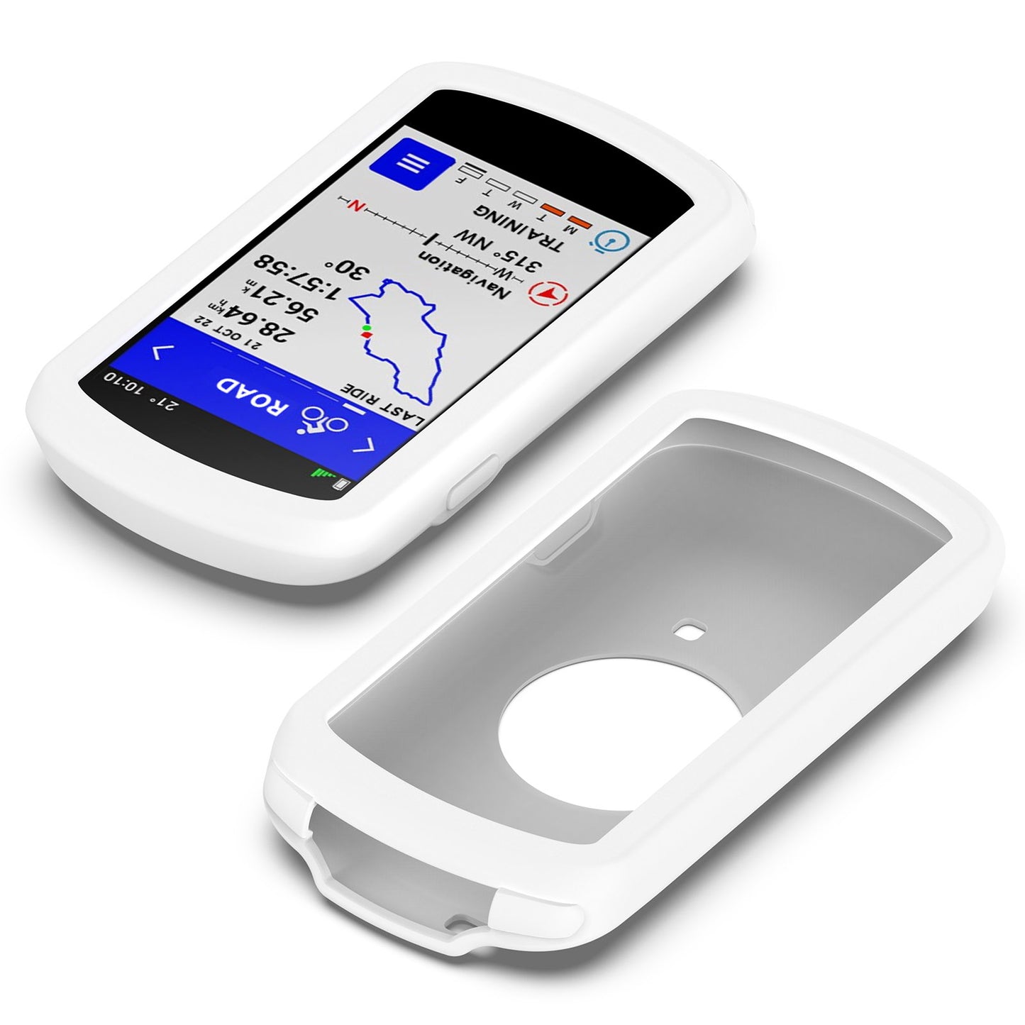 Uniqkart for Garmin Edge 1040 Scratch Resistant Soft Silicone Case Bike GPS Computer Protective Cover - White