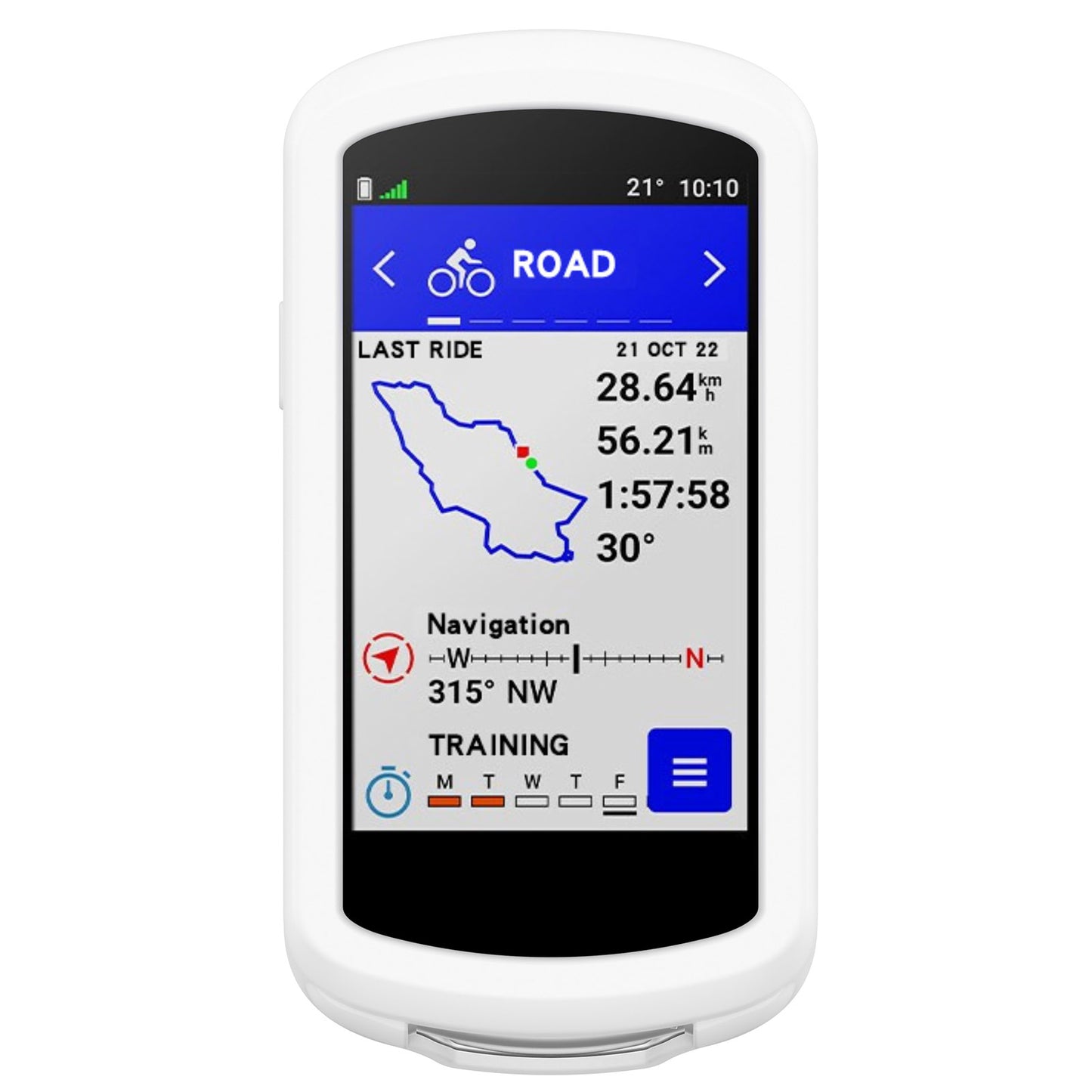 Uniqkart for Garmin Edge 1040 Scratch Resistant Soft Silicone Case Bike GPS Computer Protective Cover - White