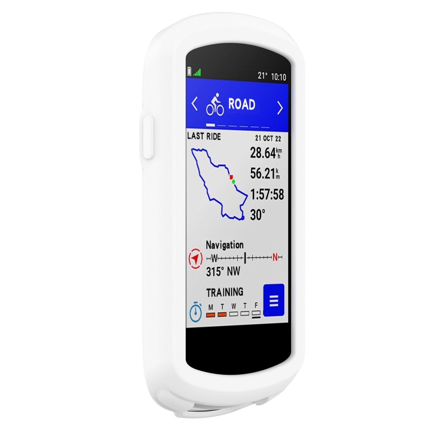 Uniqkart for Garmin Edge 1040 Scratch Resistant Soft Silicone Case Bike GPS Computer Protective Cover - White