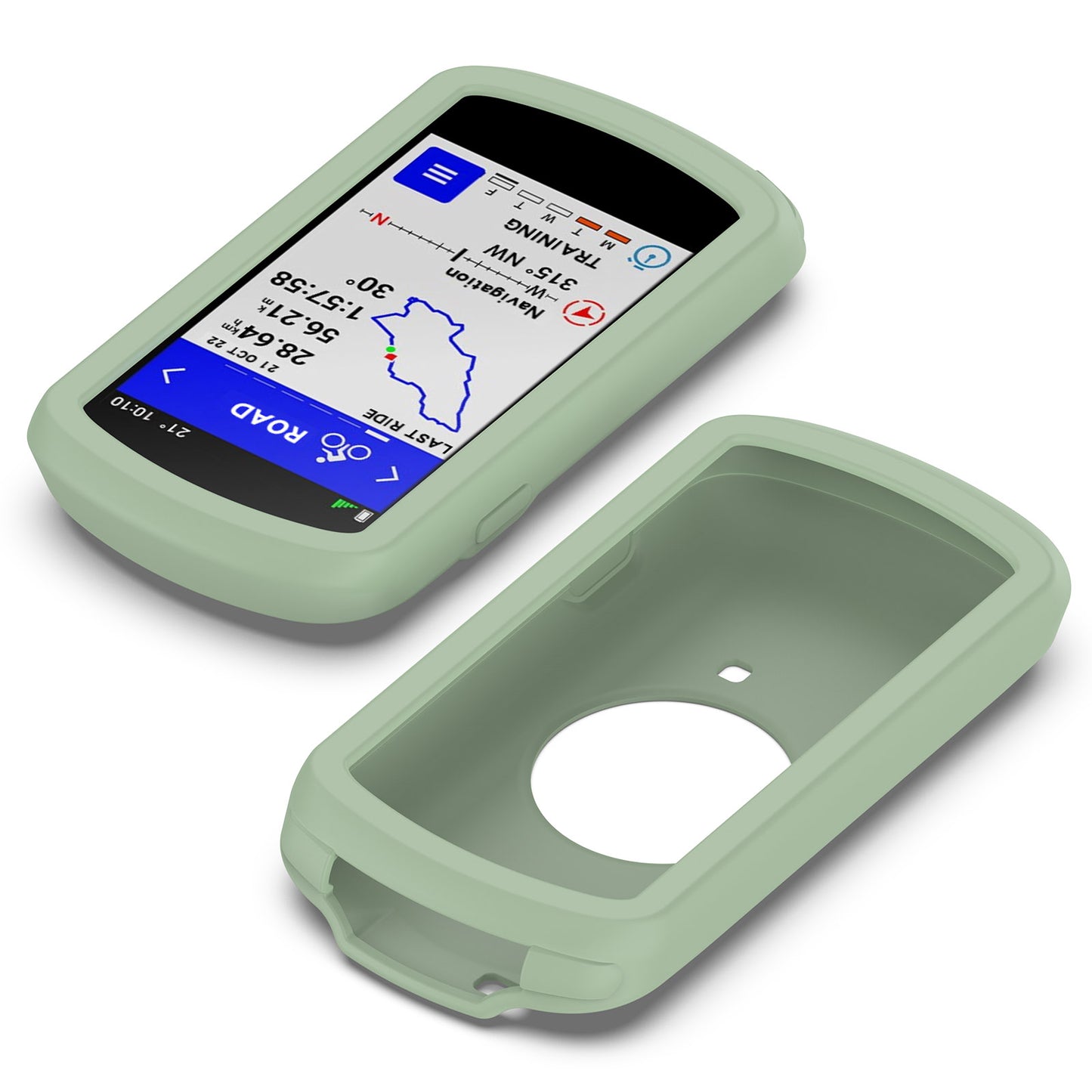 Uniqkart for Garmin Edge 1040 Scratch Resistant Soft Silicone Case Bike GPS Computer Protective Cover - Green