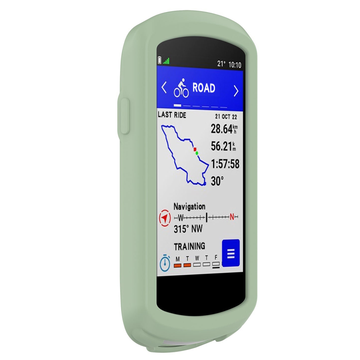 Uniqkart for Garmin Edge 1040 Scratch Resistant Soft Silicone Case Bike GPS Computer Protective Cover - Green