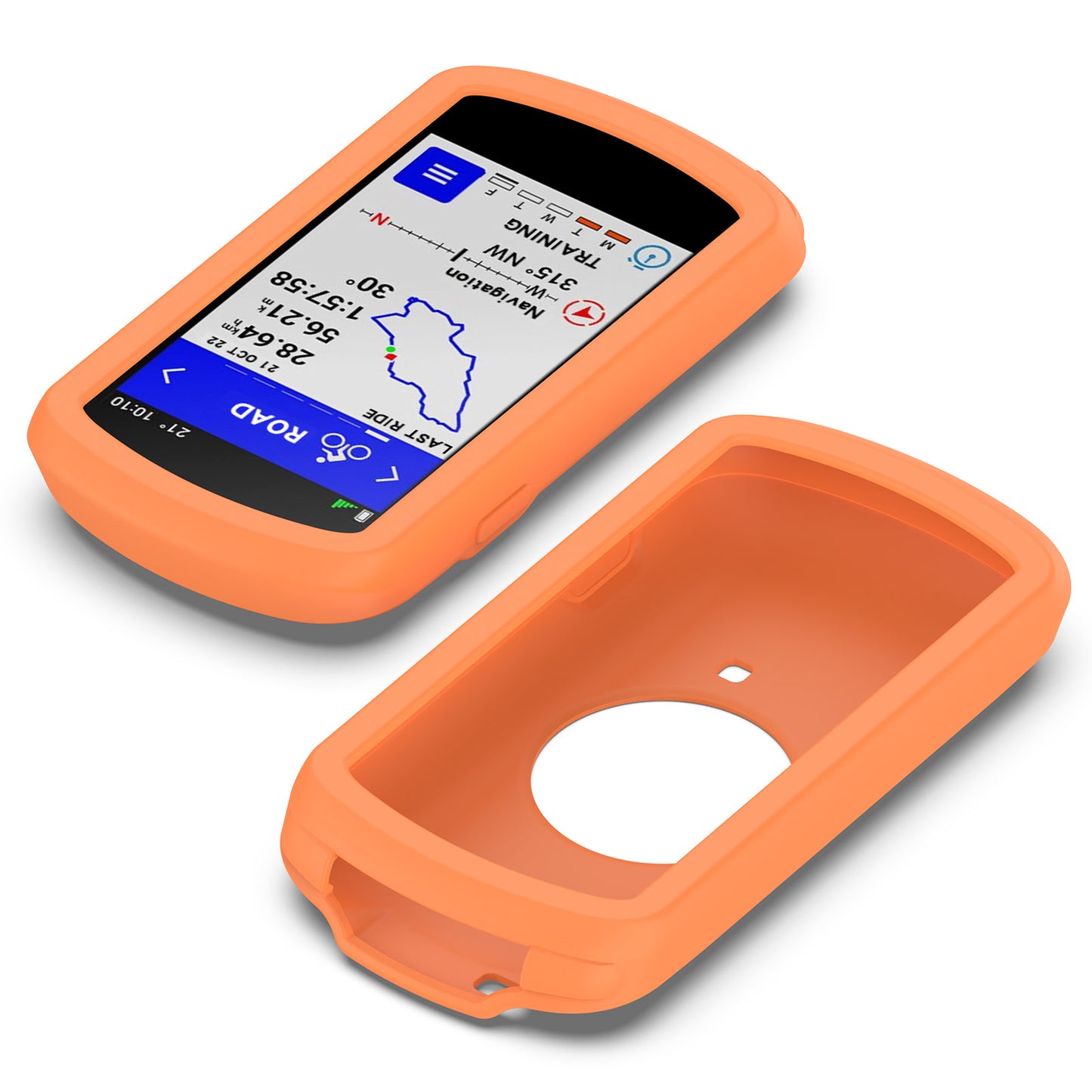 Uniqkart for Garmin Edge 1040 Scratch Resistant Soft Silicone Case Bike GPS Computer Protective Cover - Orange