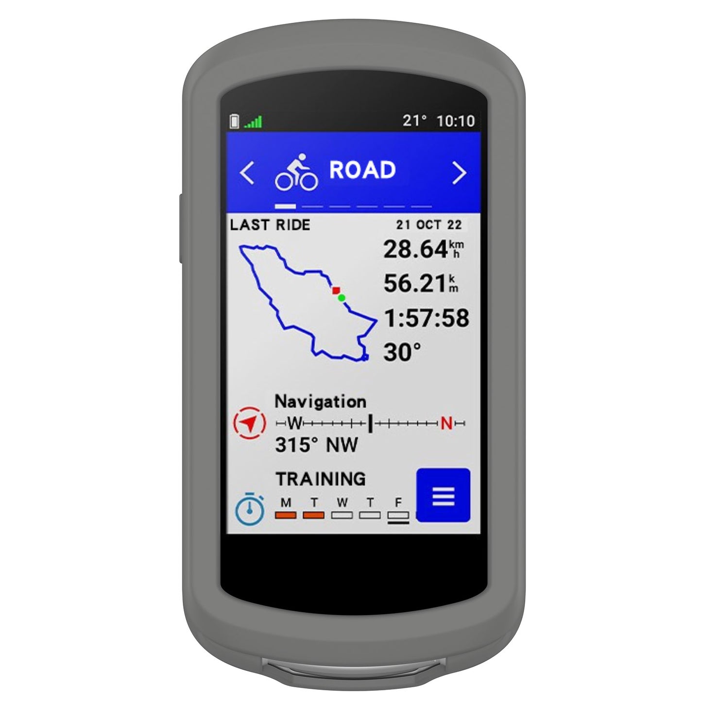 Uniqkart for Garmin Edge 1040 Scratch Resistant Soft Silicone Case Bike GPS Computer Protective Cover - Dark Grey