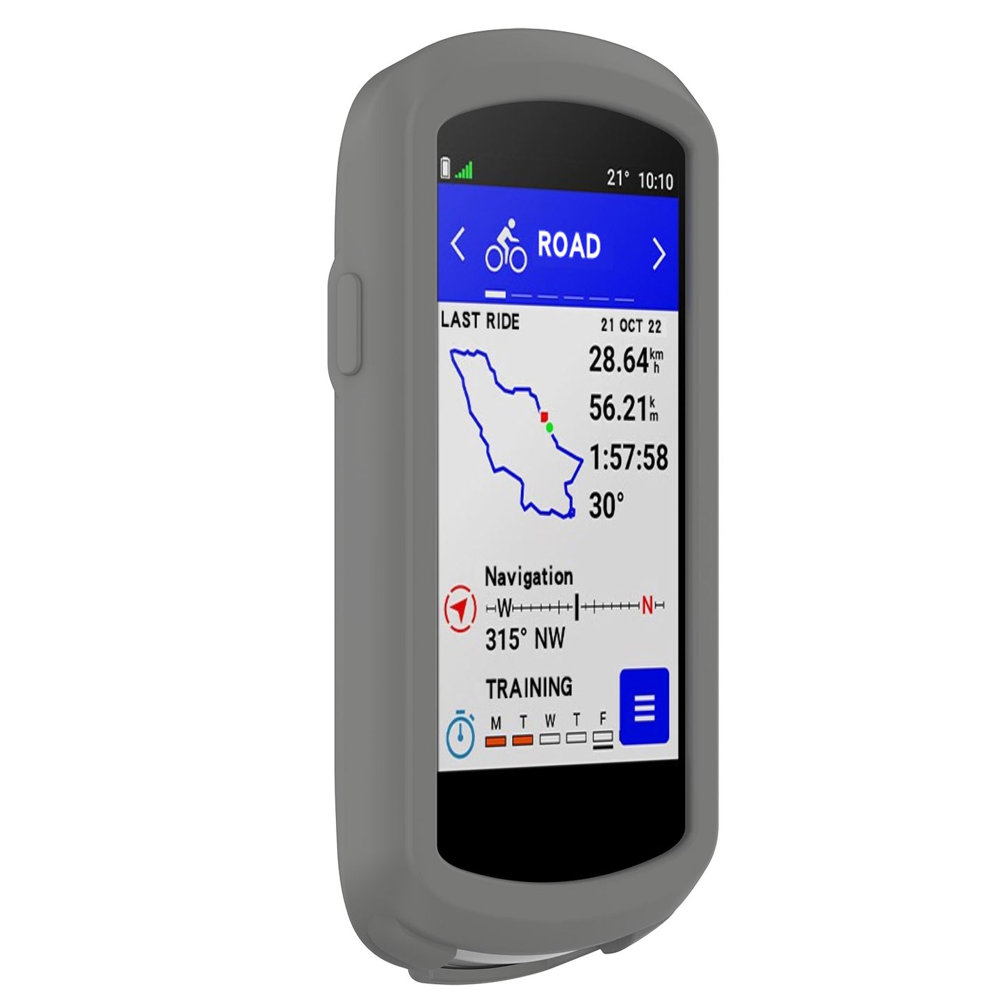 Uniqkart for Garmin Edge 1040 Scratch Resistant Soft Silicone Case Bike GPS Computer Protective Cover - Dark Grey