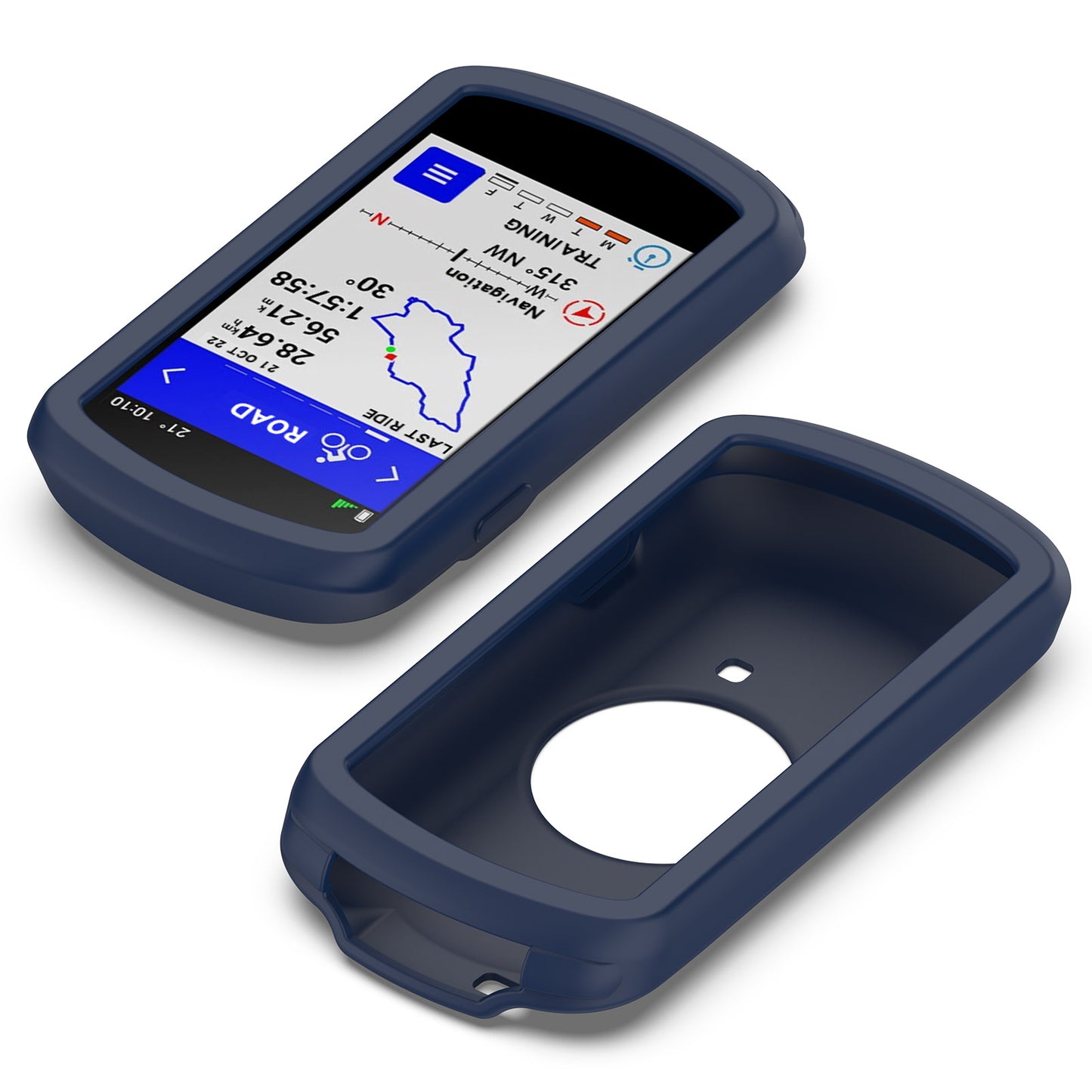 Uniqkart for Garmin Edge 1040 Scratch Resistant Soft Silicone Case Bike GPS Computer Protective Cover - Midnight Blue