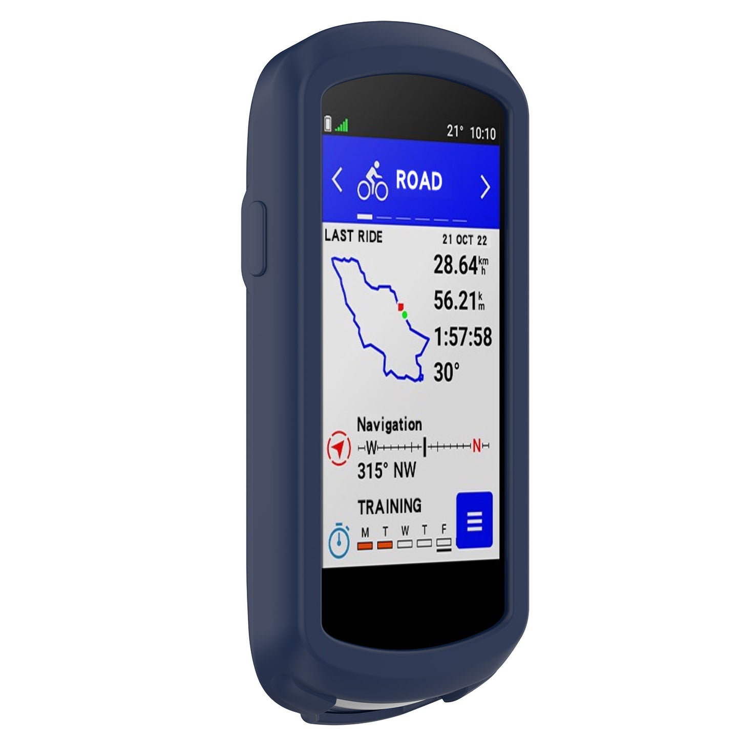 Uniqkart for Garmin Edge 1040 Scratch Resistant Soft Silicone Case Bike GPS Computer Protective Cover - Midnight Blue