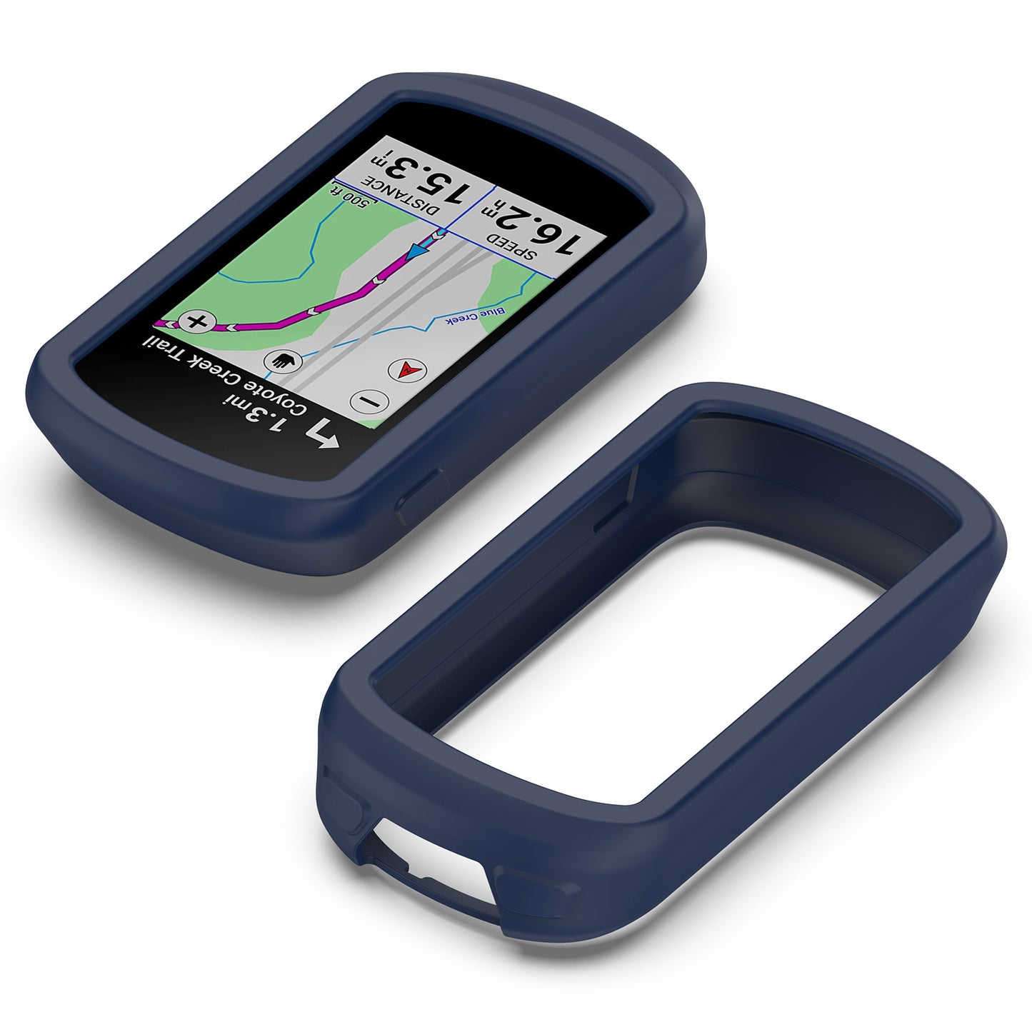 For Garmin Explore 2 Bike GPS Computer Anti-drop Protective Cover Soft Silicone Case - Midnight Blue