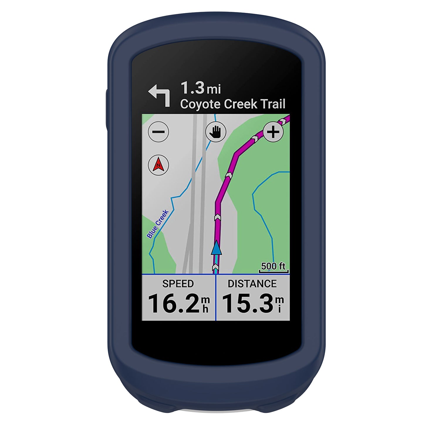For Garmin Explore 2 Bike GPS Computer Anti-drop Protective Cover Soft Silicone Case - Midnight Blue