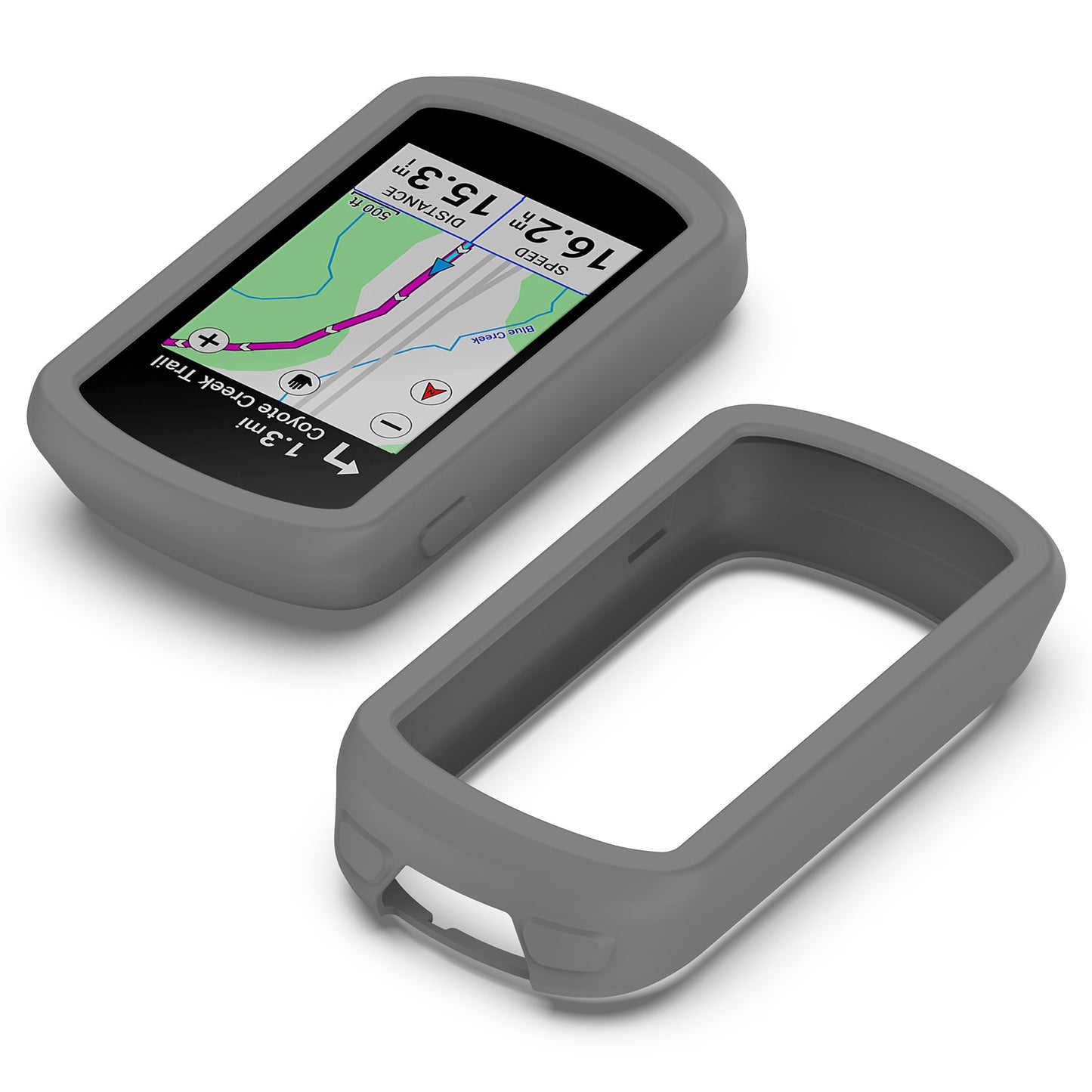 Uniqkart for Garmin Explore 2 Bike GPS Computer Anti-drop Protective Cover Soft Silicone Case - Dark Grey