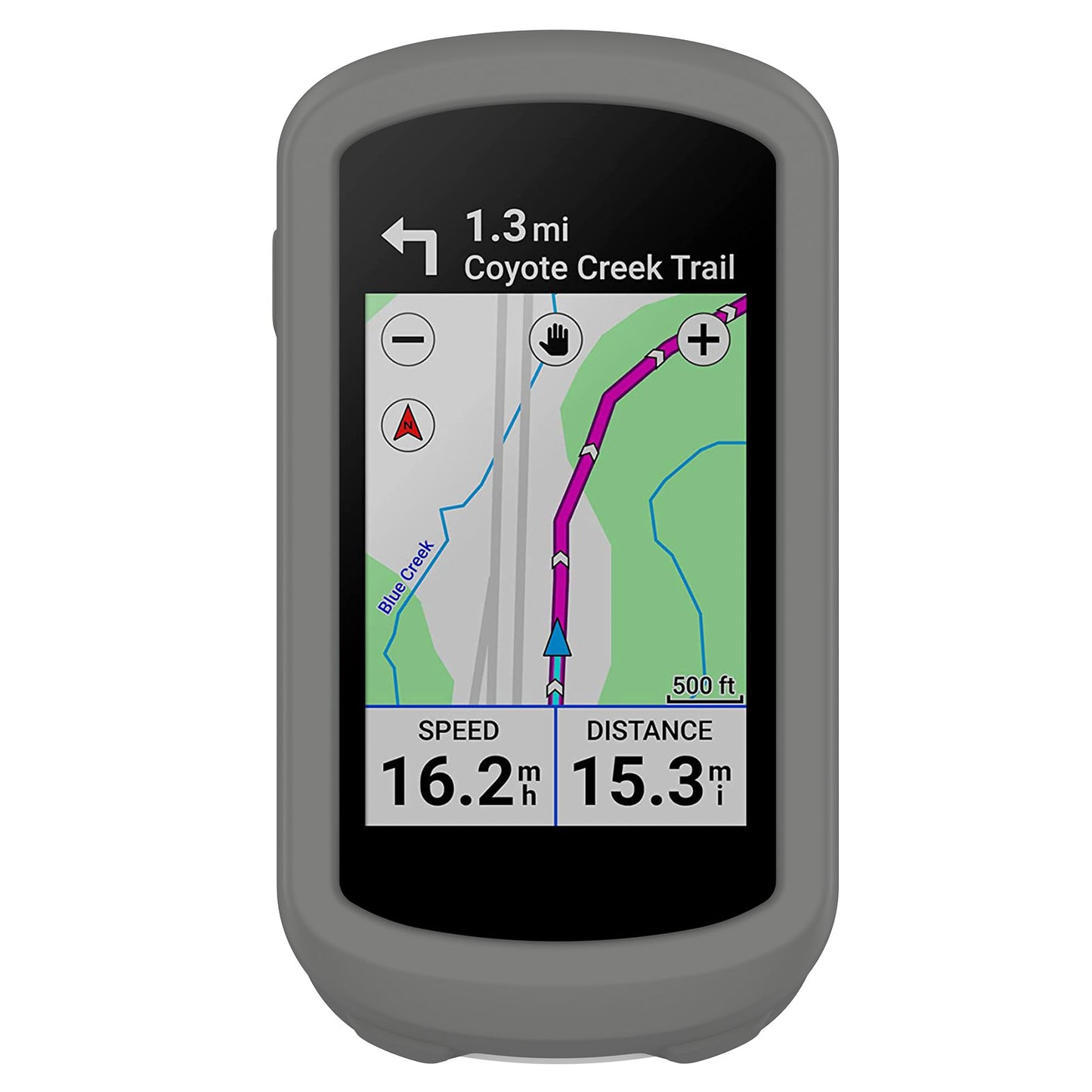 Uniqkart for Garmin Explore 2 Bike GPS Computer Anti-drop Protective Cover Soft Silicone Case - Dark Grey