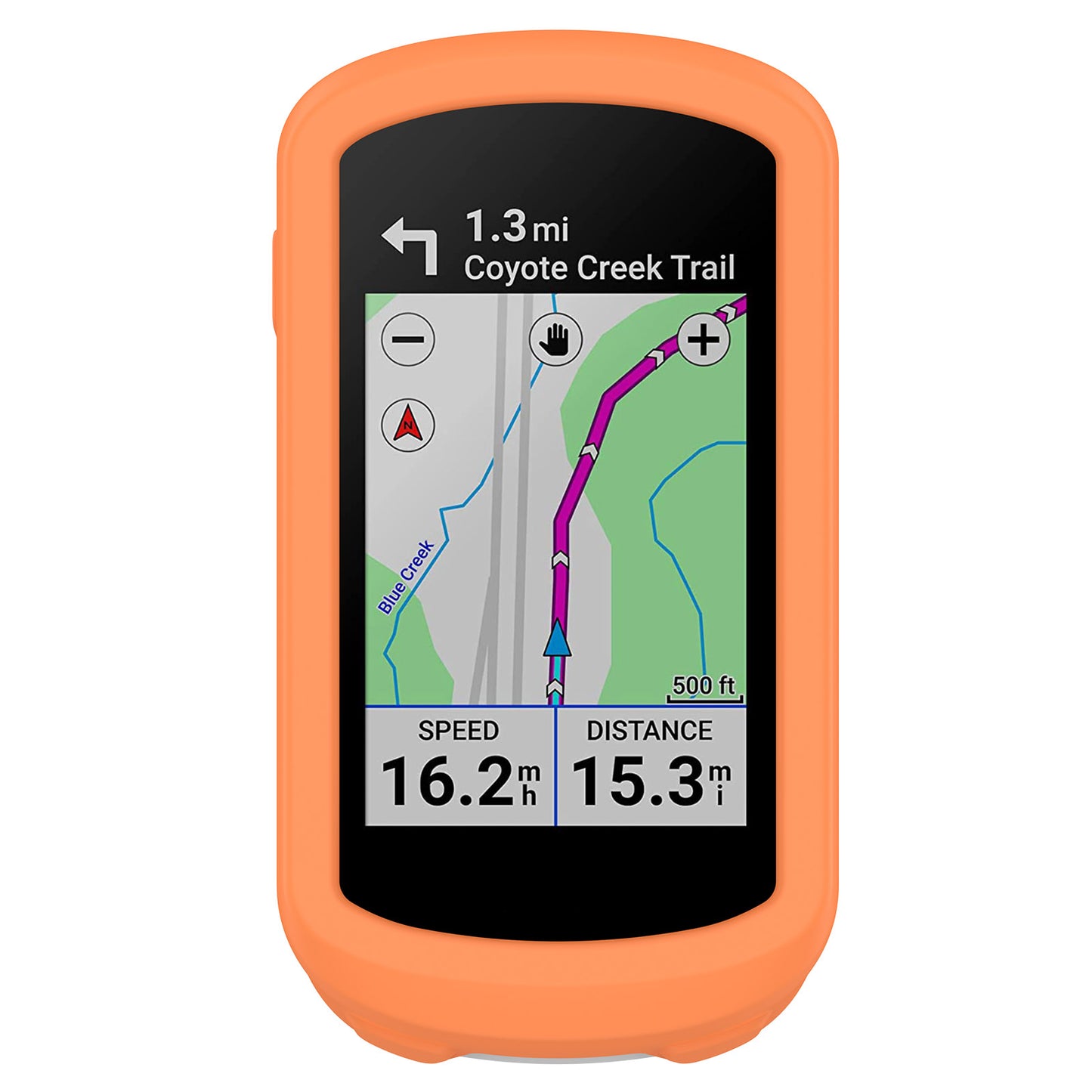 Uniqkart for Garmin Explore 2 Bike GPS Computer Anti-drop Protective Cover Soft Silicone Case - Orange
