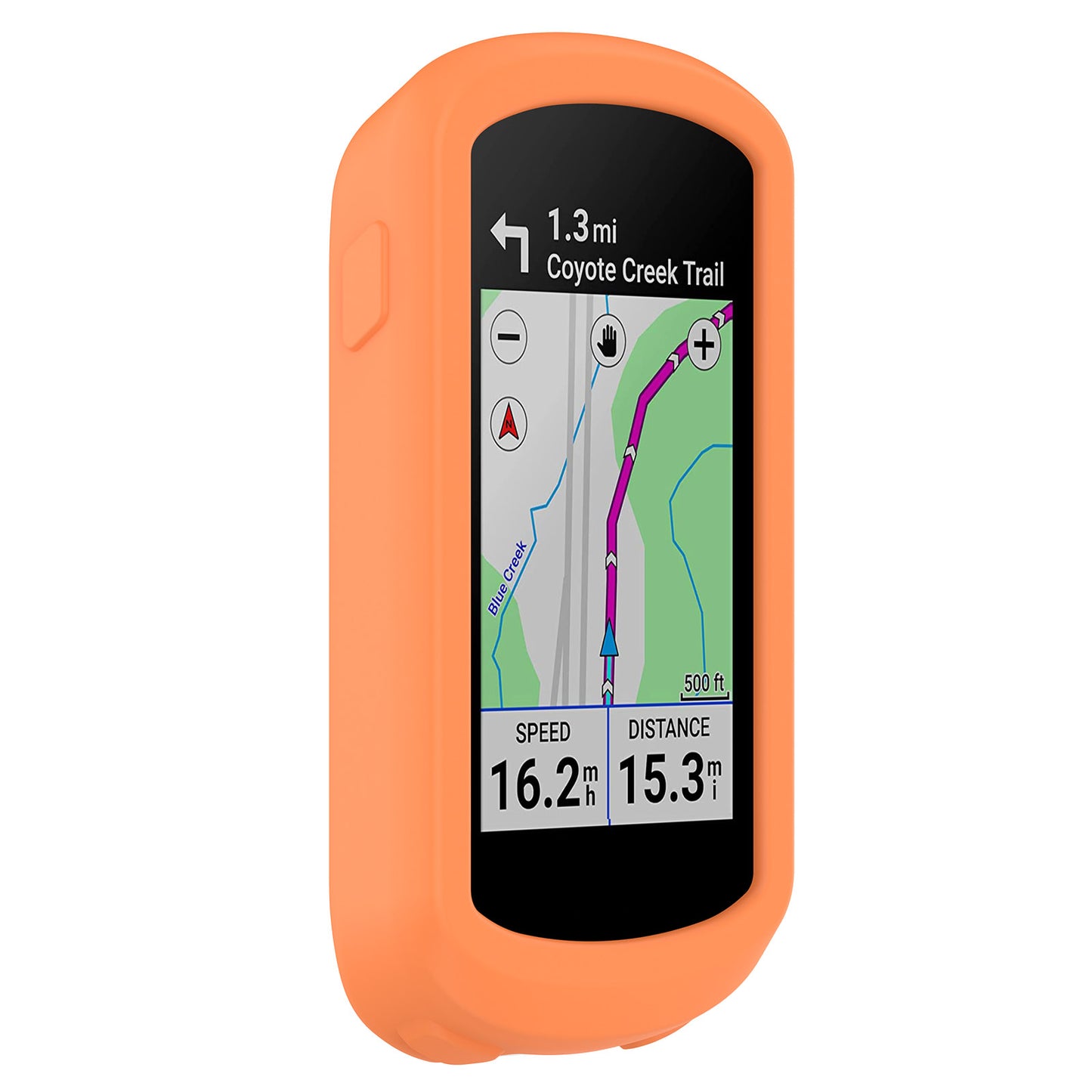 Uniqkart for Garmin Explore 2 Bike GPS Computer Anti-drop Protective Cover Soft Silicone Case - Orange