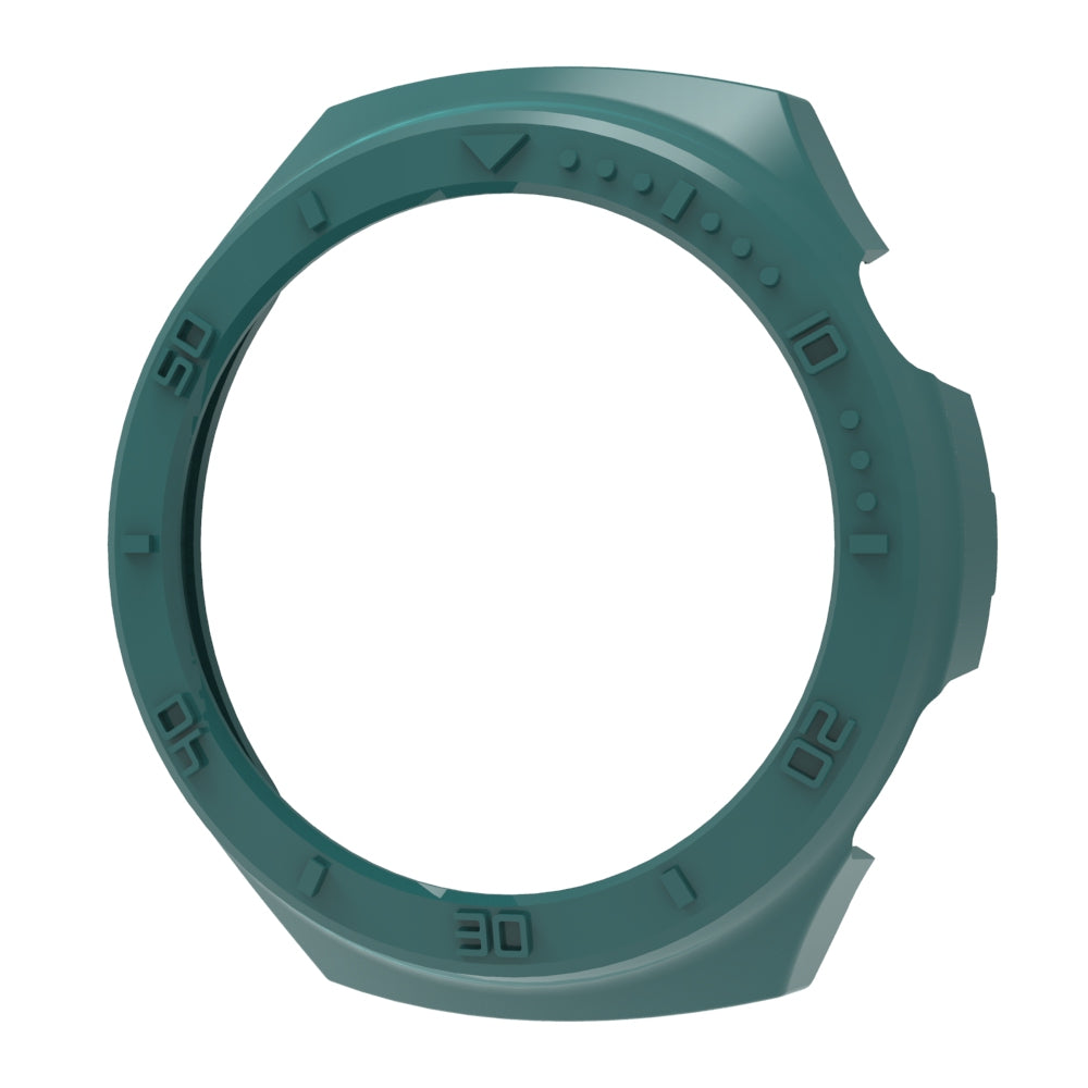 Uniqkart for Huawei Watch 4 Pro Anti-scratch PC Watch Case Hollow Protective Frame with Scale - Green