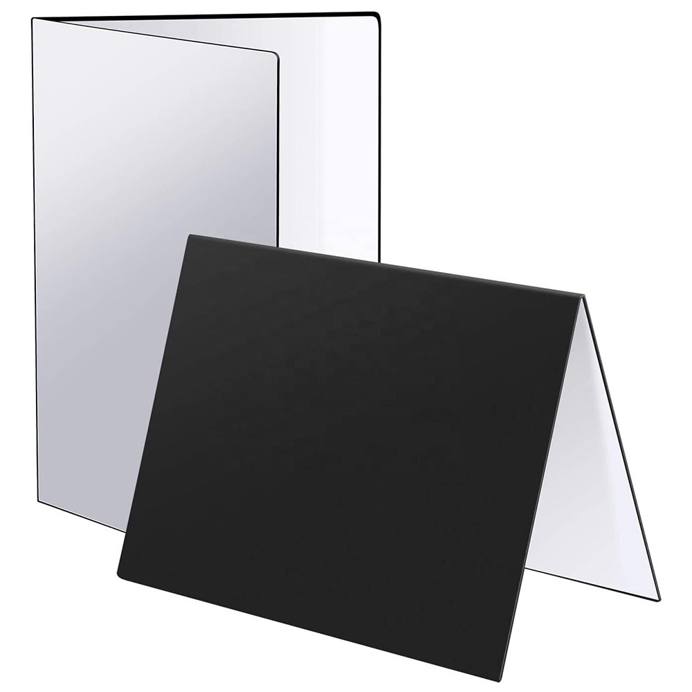 3 in 1 Photography Reflector Cardboard Folding Light Diffuser Board, A4 Size - Black/White/Silver
