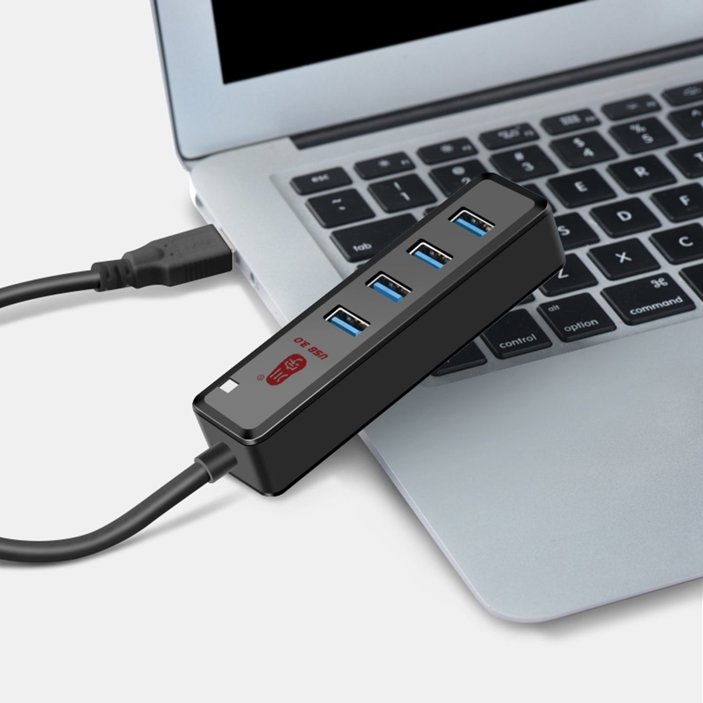 Uniqkart H302-100CM Multi USB Port Expander with Micro-B Charging Port USB Splitter 4-port USB 3.0 Hub with 100cm Cable, Support Fast Data Transfer