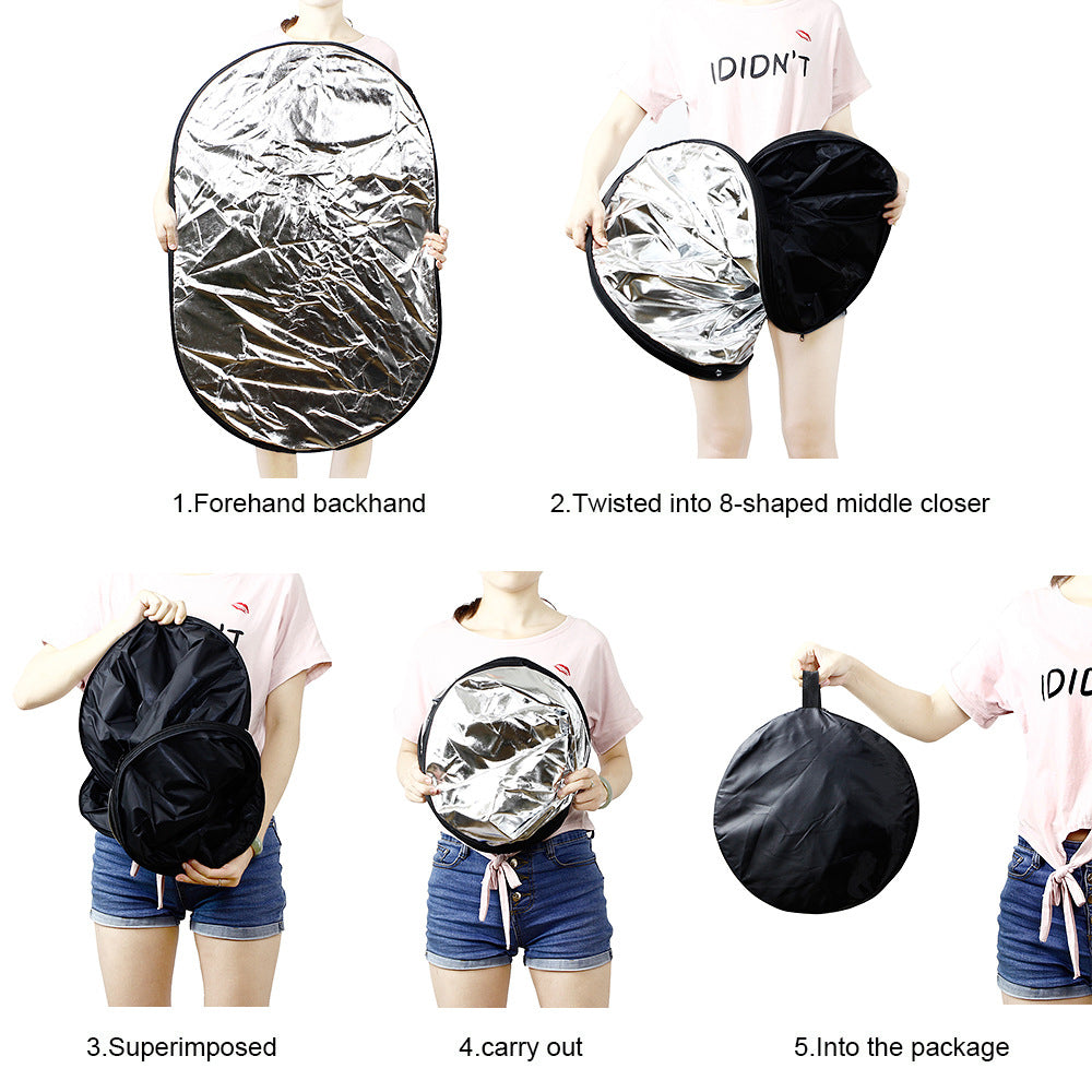 BY-219 110cm 5 in 1 Reflector Portable Light Reflector with Carrying Bag for Photography Photo Studio Accessories