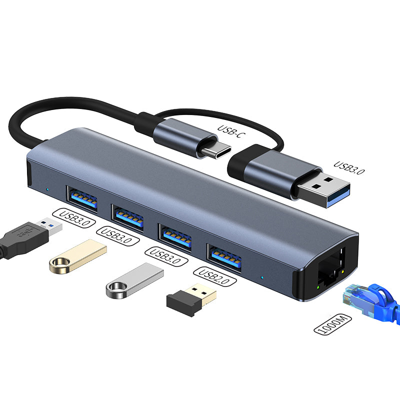 USB3.0 / USB C Hub Docking Station with 4 USB 3.0 Ports USB C Hub Multiport Adapter