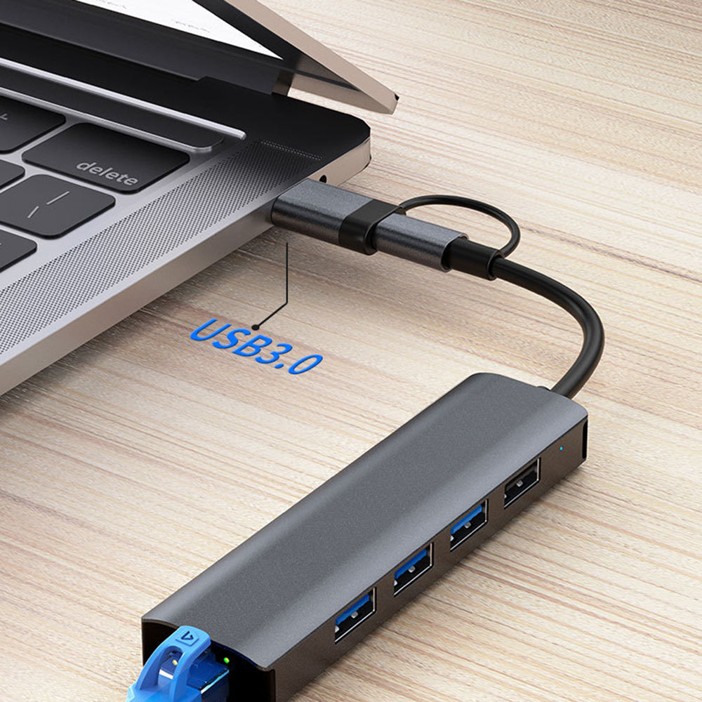 USB3.0 / USB C Hub Docking Station with 4 USB 3.0 Ports USB C Hub Multiport Adapter
