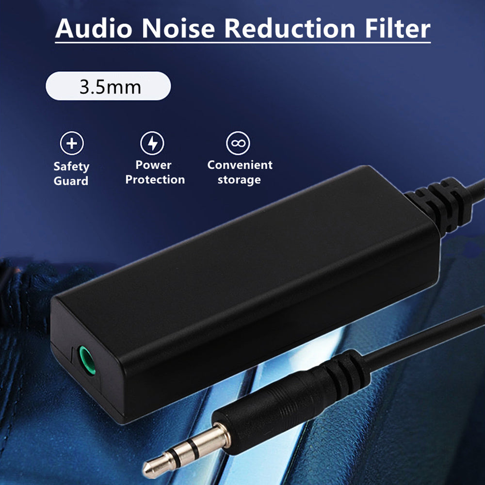 3.5mm Audio Cable Ground Loop Isolator AUX Buzzing Noise Eliminate Anti-interference Filter