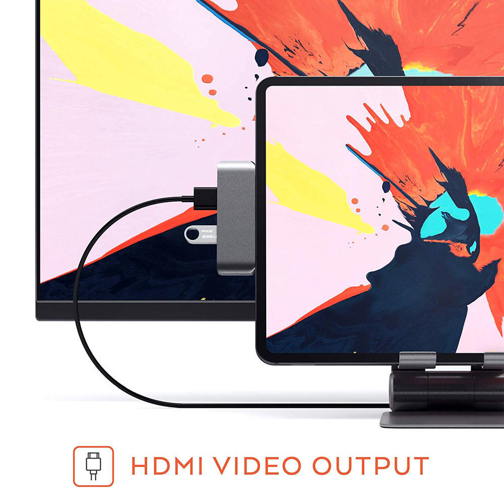 4 in 1 USB C Hub Aluminum Alloy USB C Docking Station Multiport Adapter for iPad Pro